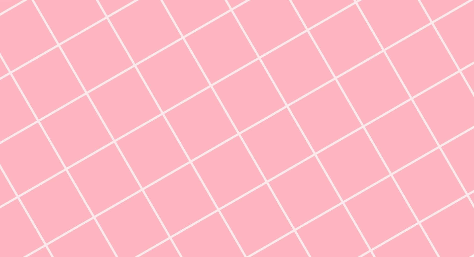 Blush 桌布 壁紙 — 柔和的粉紅色背景，帶有微妙的白色對角線網格圖案，營造出乾淨的幾何設計。