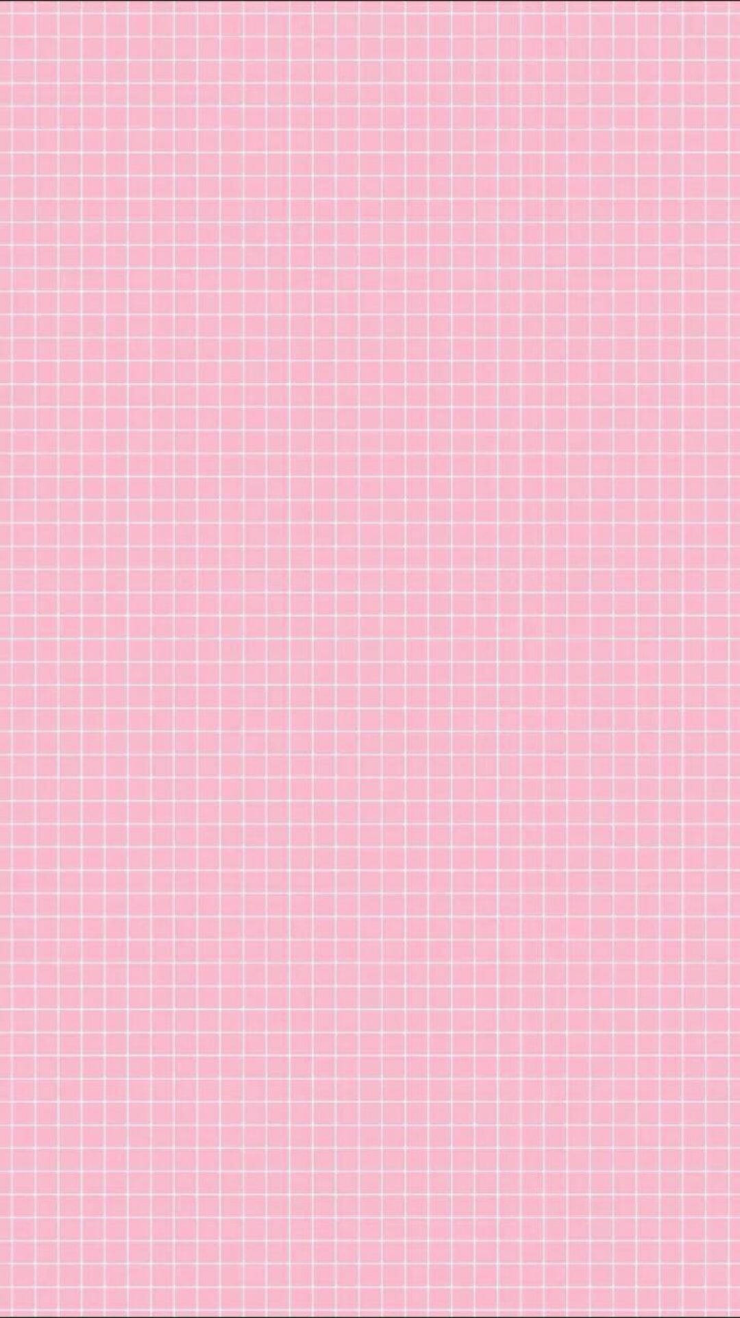 Pink iPhone Xr 桌布 壁紙 — 柔和的粉紅色背景，帶有微妙的白色網格圖案，營造出乾淨簡約的美感。