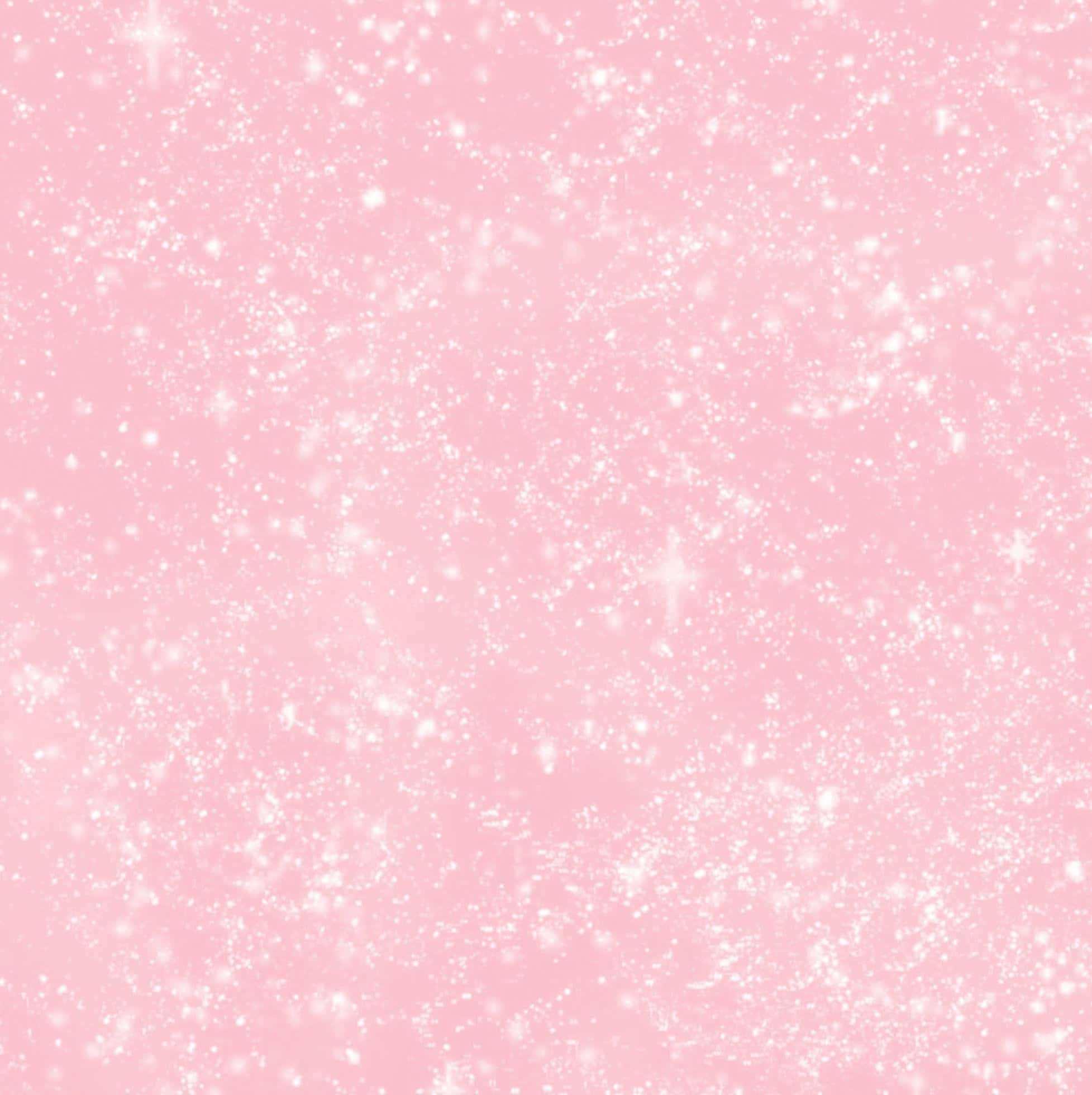 Blush Pink 桌布 壁紙 — 柔和的粉紅色背景，飾有閃閃發光的白色亮粉和星形閃爍，營造出夢幻般的神奇效果。