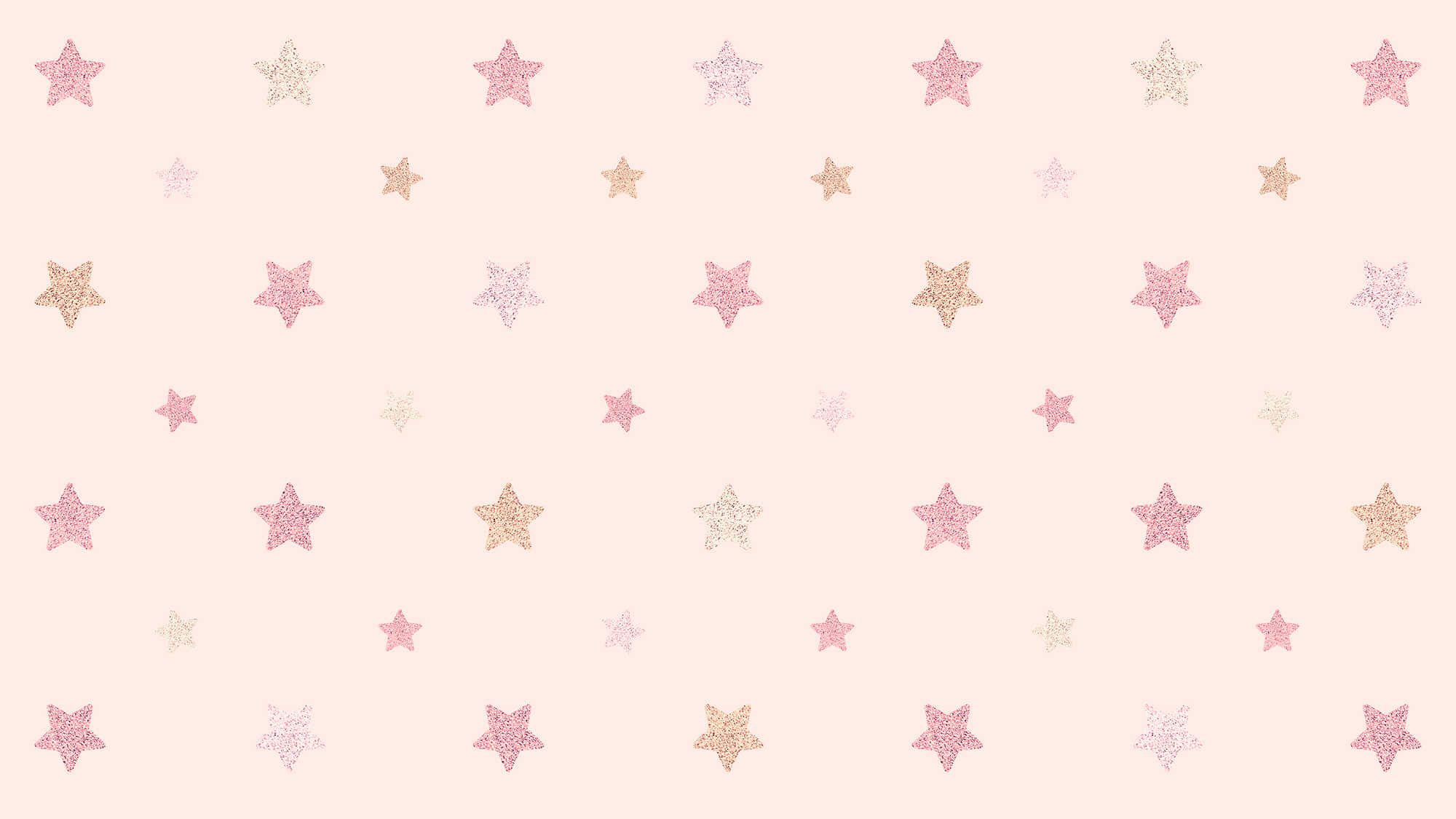 Stars 桌布 壁紙 — 柔和的粉紅色背景，點綴著散落的閃亮星星，呈現不同深淺的粉紅色和米色。
