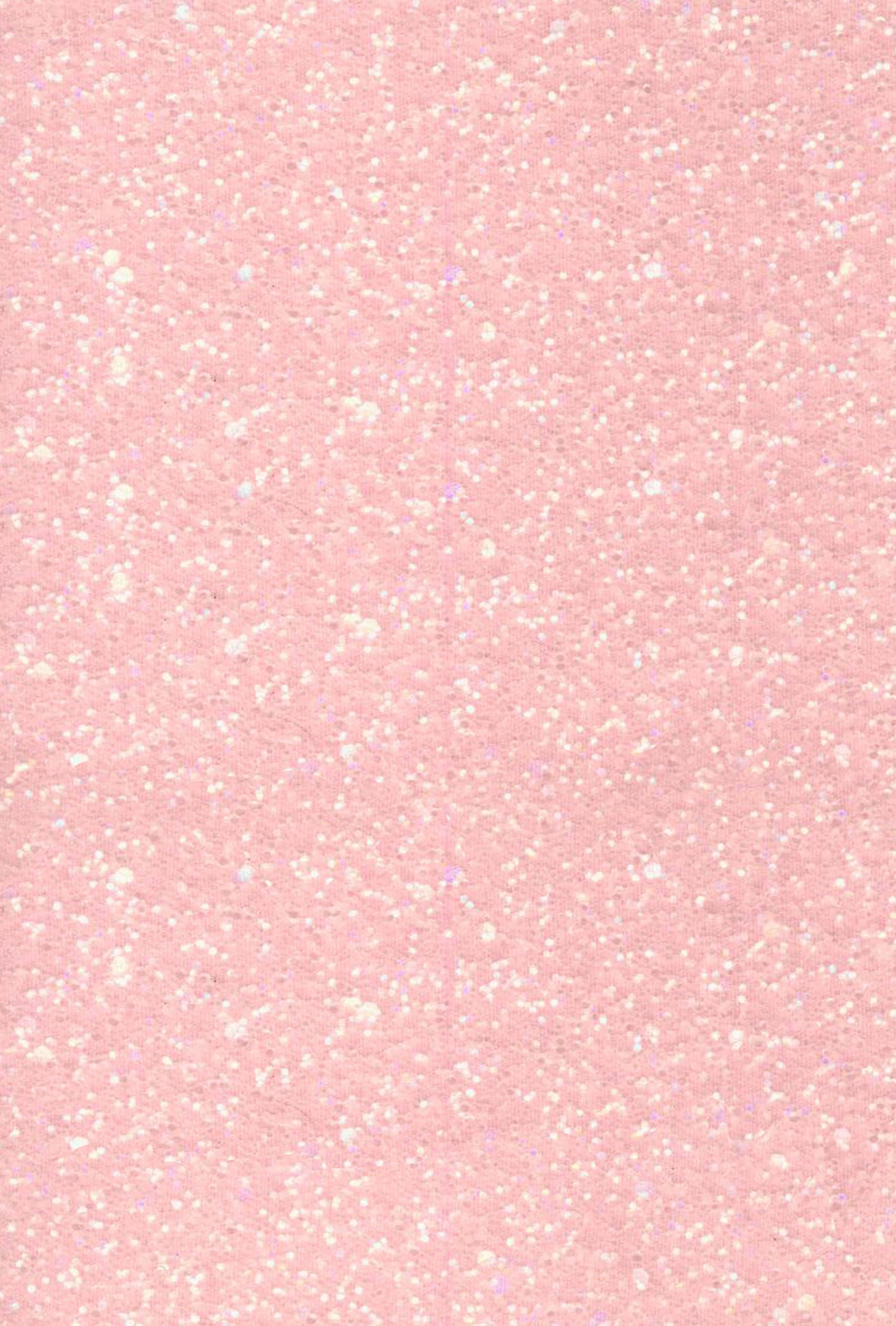 Light Pink Glitter 桌布 壁紙 — 柔和的粉紅色背景上點綴著閃爍的白色亮粉顆粒，營造出細膩閃亮的質感。