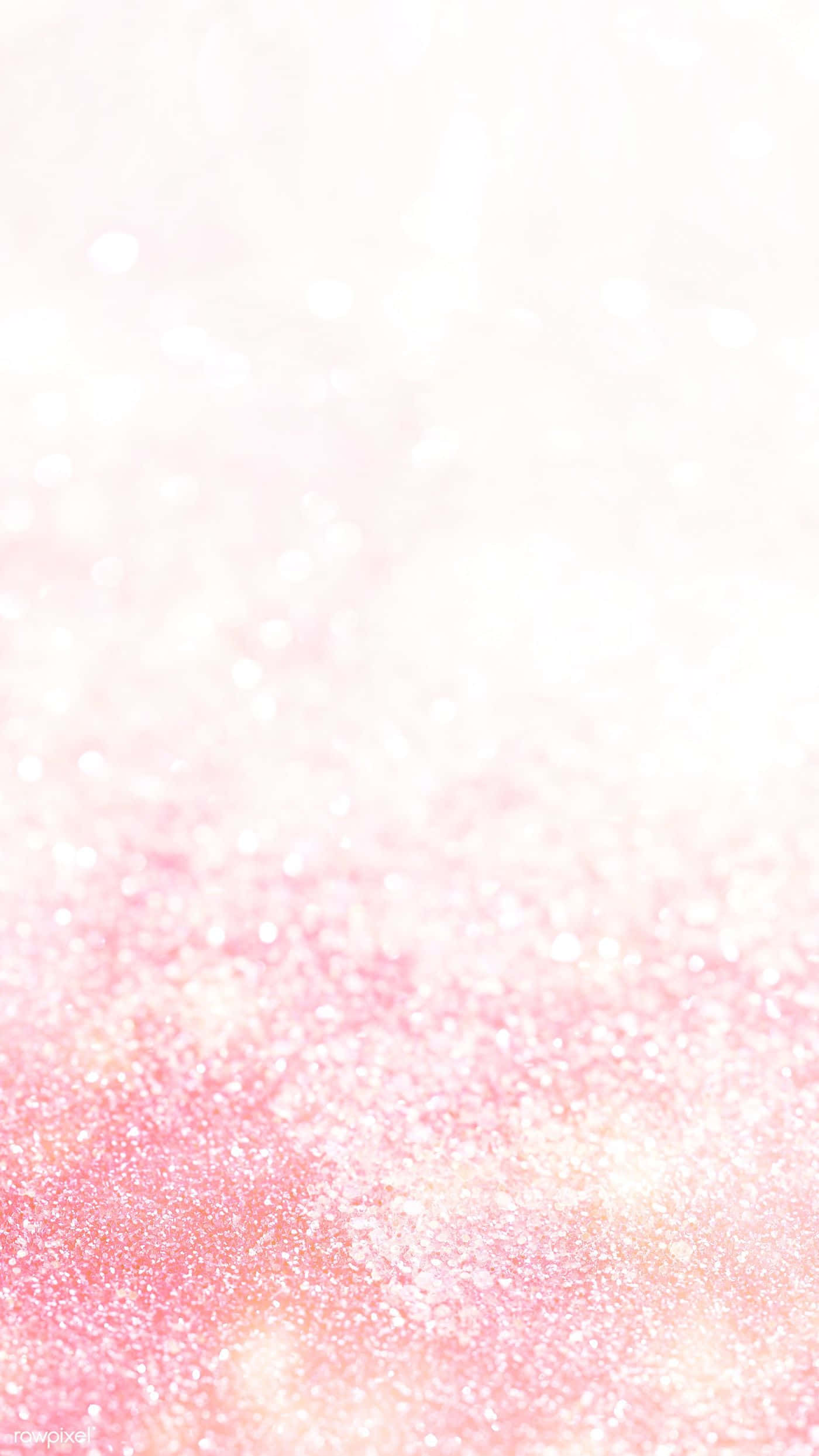 Light Pink Glitter 桌布 壁紙 — 柔和的粉紅色閃粉漸變，逐漸過渡到亮白色，帶有閃爍的散景效果。