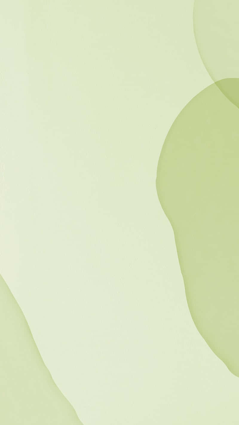 Olive Green 桌布 壁紙 — 柔和的粉綠色抽象形狀在極簡背景上輕輕流動。