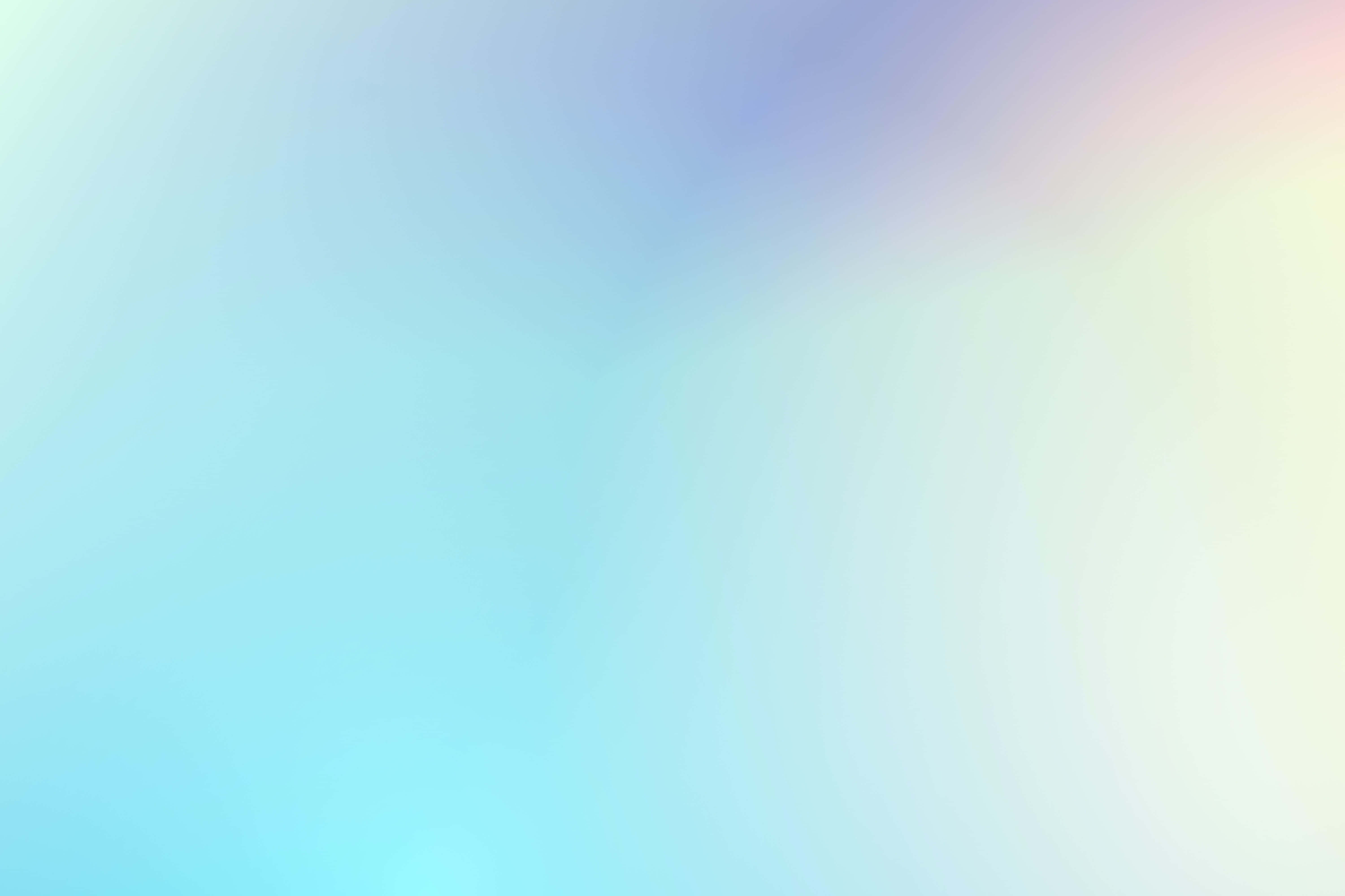 Blue Gradient 桌布 壁紙 — 柔和的粉藍、粉綠和粉紅漸變，融合成夢幻空靈的背景。