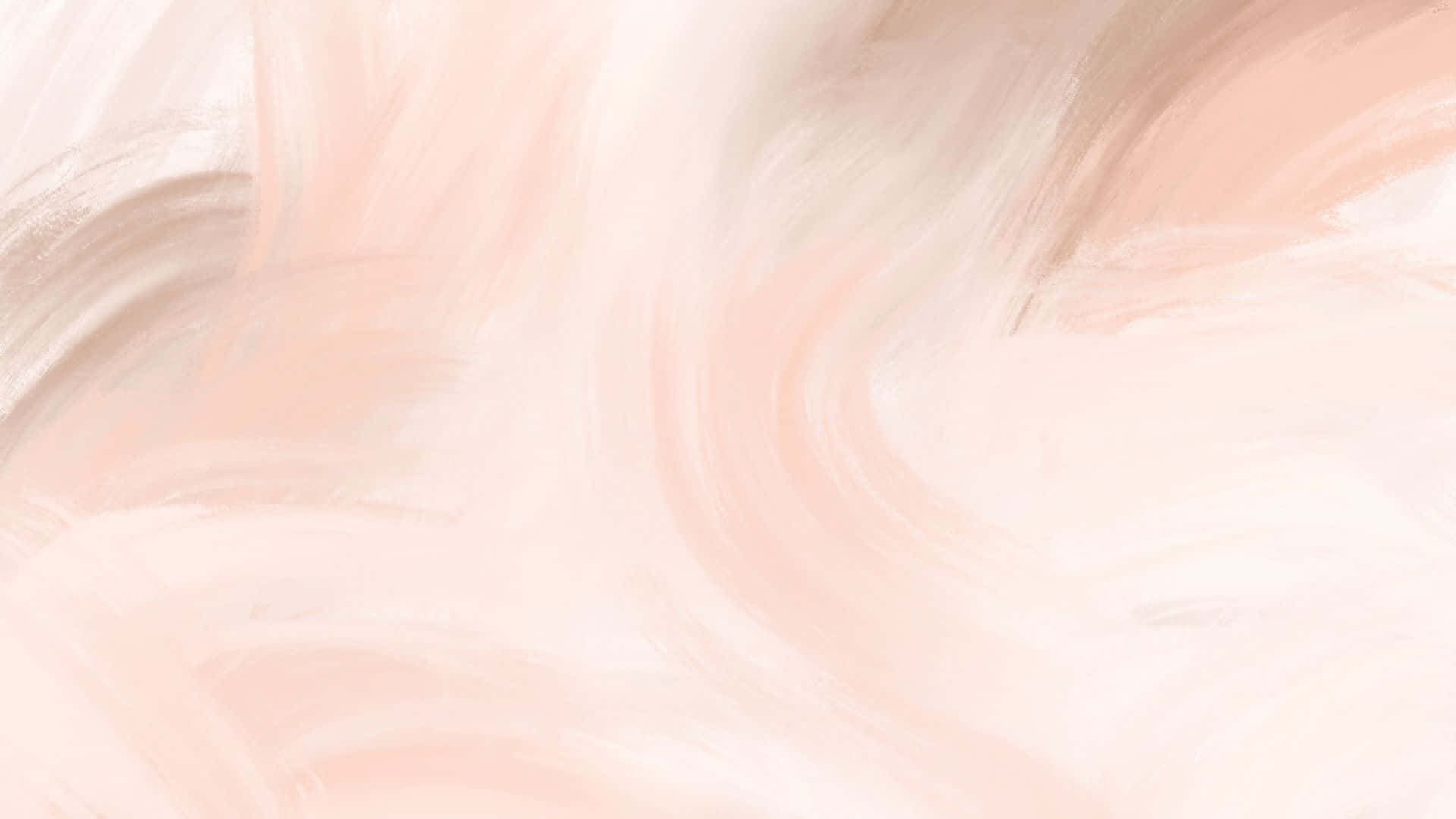 Pink Abstract 桌布 壁紙 — 柔和的腮紅和奶油色筆觸在一個夢幻、空靈感覺的溫柔抽象構圖中旋轉。