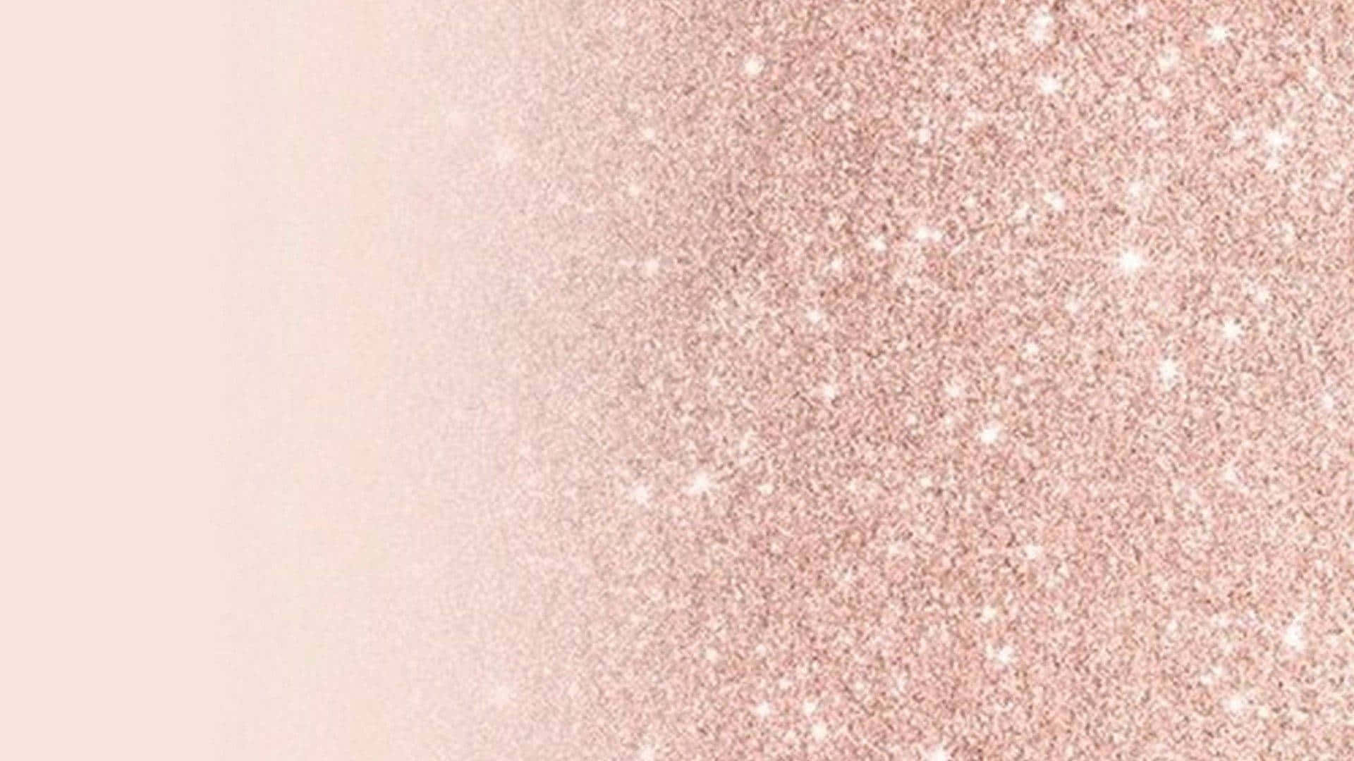 Rose Gold Desktop 桌布 壁紙 — 柔和的腮紅粉紅色漸變過渡到閃爍的閃粉質感，帶有明亮的白色斑點。
