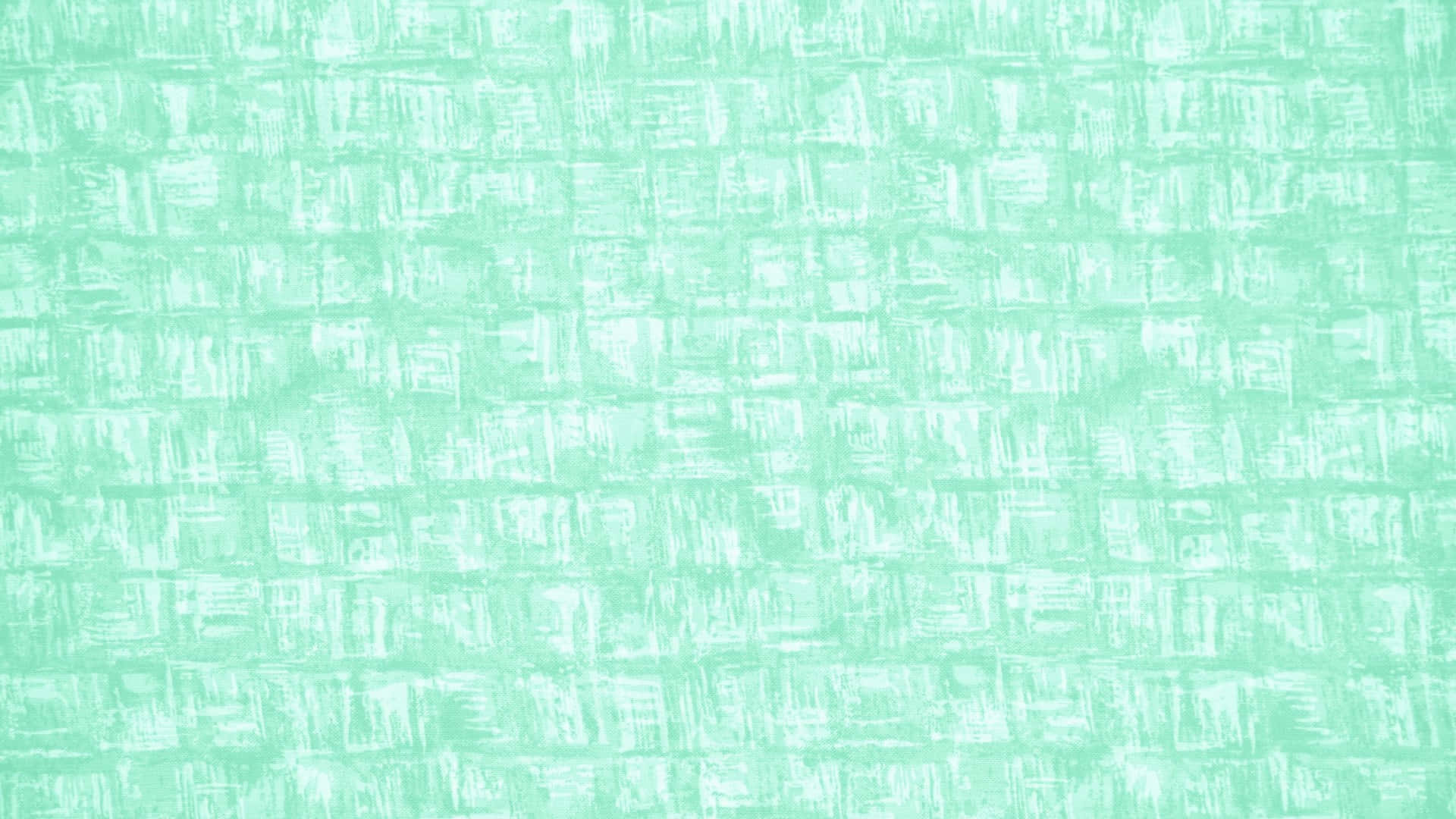 Cute Mint Green Aesthetic 桌布 壁紙 — 柔和的薄荷綠色紋理背景，帶有白色筆觸圖案，營造出平靜的抽象設計。