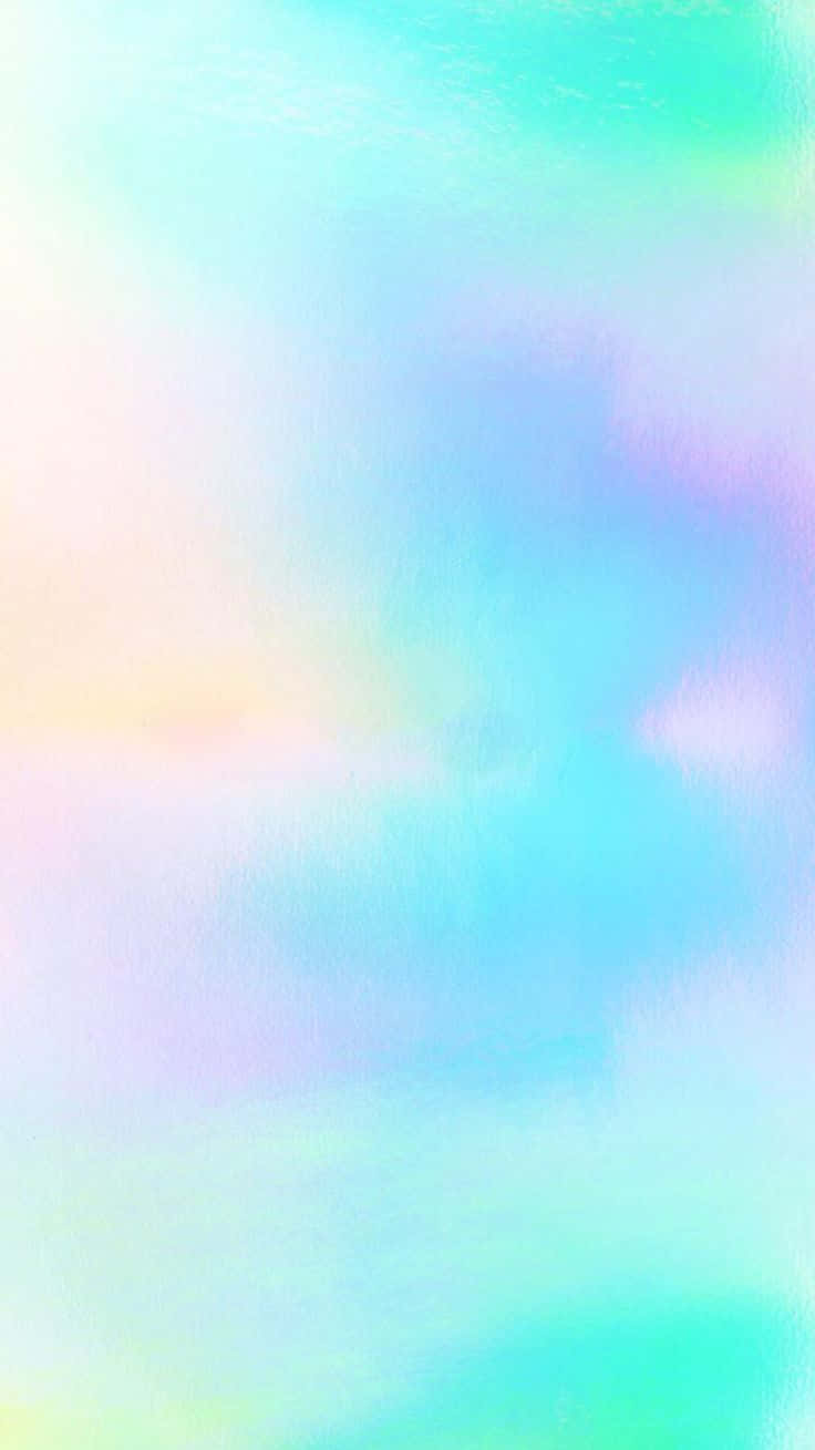 Pastel Tie Dye 桌布 壁紙 — 柔和的薄荷藍、薰衣草和蜜桃色粉彩漸變，帶有輕柔水彩質感。