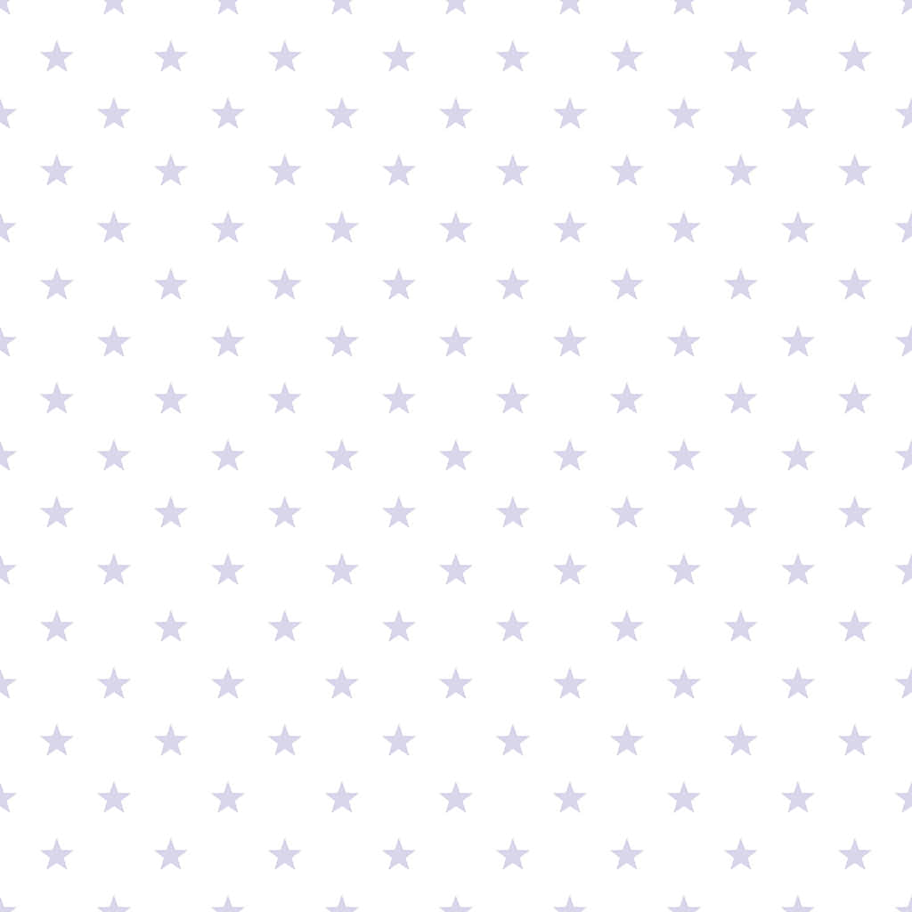Stars 桌布 壁紙 — 柔和的薰衣草星星圖案在簡約設計的潔白背景上均勻重複。