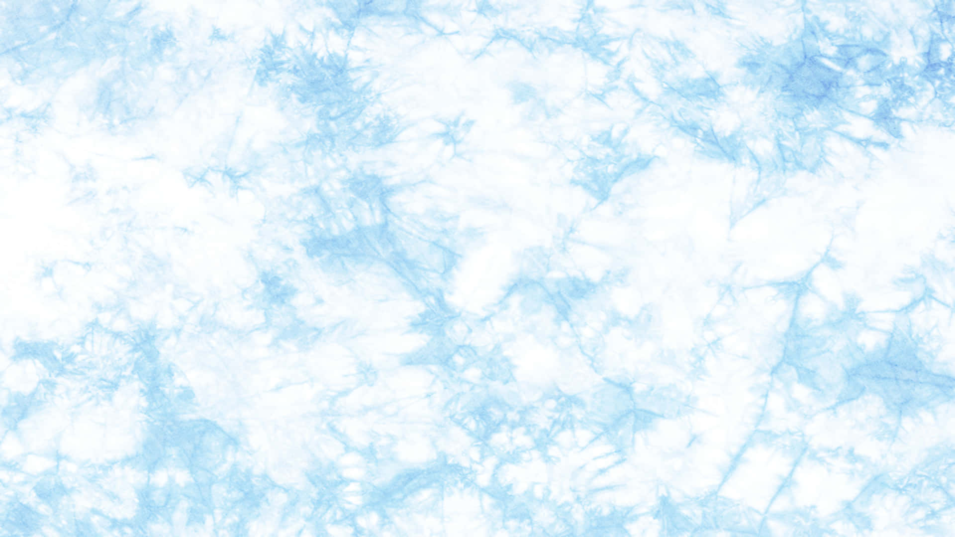 Pastel Tie Dye 桌布 壁紙 — 柔和的藍白抽象圖案，類似於霜或水彩潑濺在乾淨的表面上。