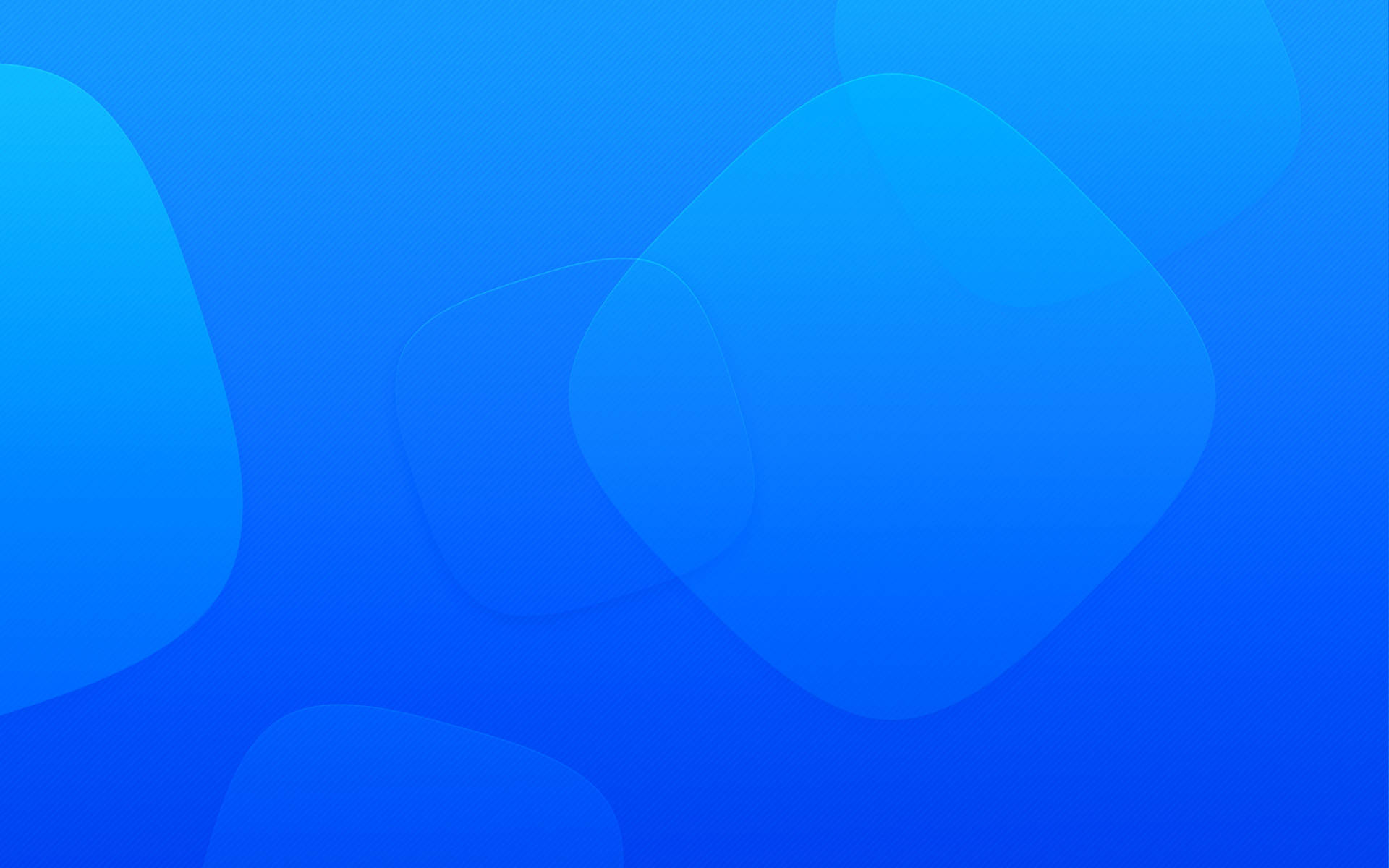 Android Material Design 桌布 壁紙 — 柔和的藍色抽象形狀在帶有細微半色調紋理的漸變藍色背景上輕輕漂浮。
