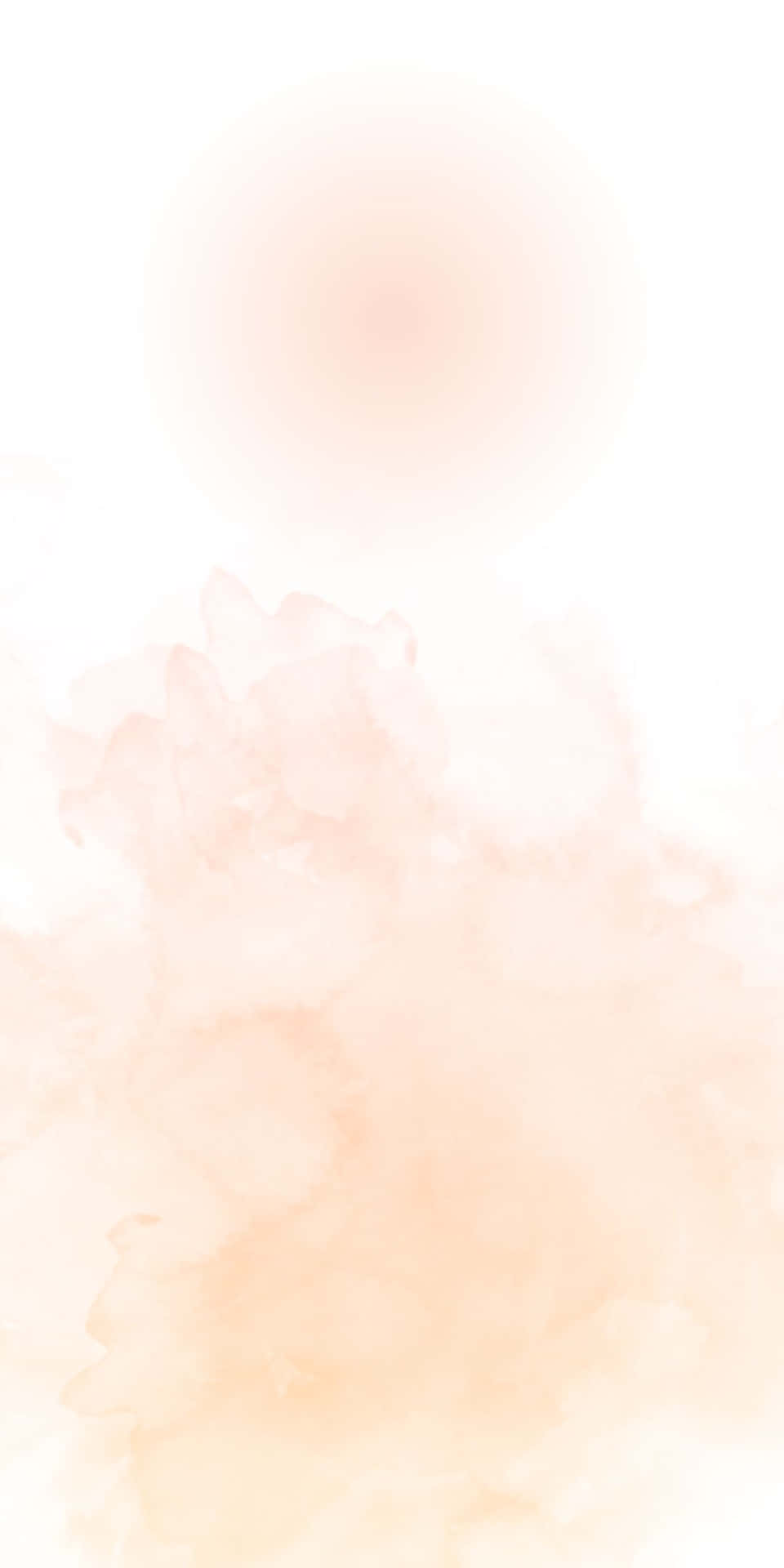 抽象水彩背景，帶有蜜桃色調和柔和漸變光暈。 — 簡約 Android 桌布 壁紙