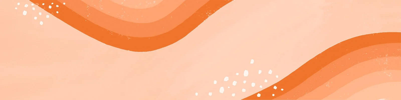 帶有白色圓點的抽象波浪橙色和蜜桃色背景 — 橘色美學 GIF 壁紙