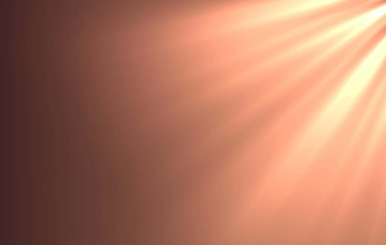 Warm 桌布 壁紙 — 柔和的金色光線斜向照射在漸層蜜桃色背景上，營造出溫暖空靈的光芒。