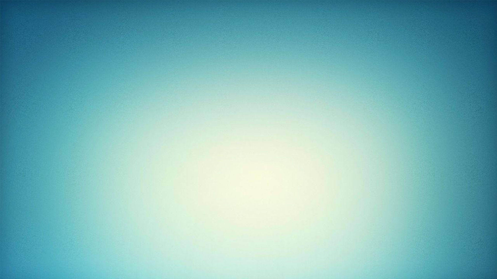 空白 桌布 壁紙 — 柔和的青藍色漸變到明亮白色中心，營造出平靜的抽象光芒。
