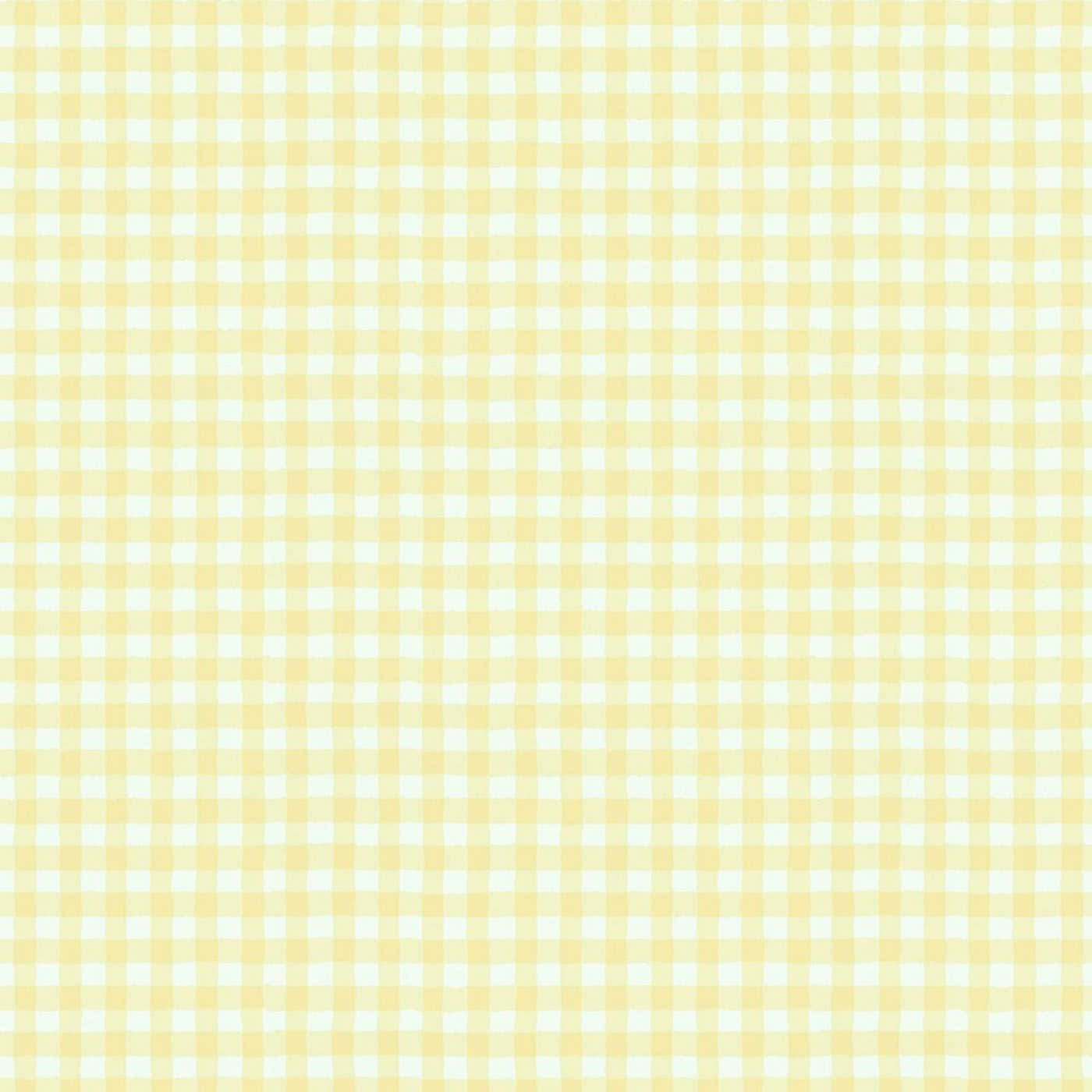 Yellow Pattern 桌布 壁紙 — 柔和的黃白格紋圖案，帶有細微紋理和均勻光線。