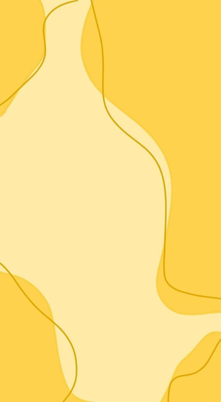 Yellow 桌布 壁紙 — 柔和的黃色抽象形狀在溫暖的漸變背景上優雅地流動。