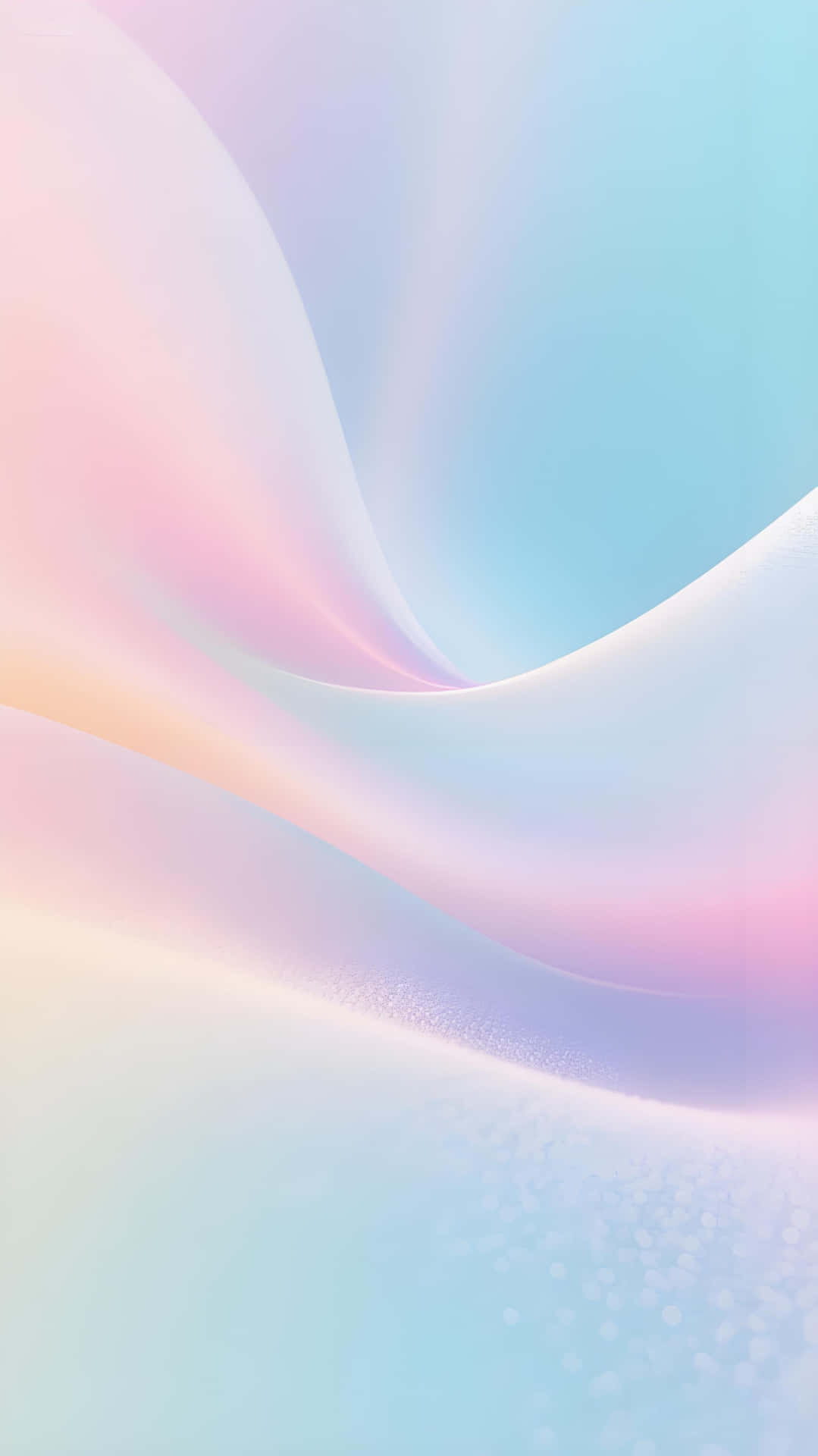 Pink Blue Fantasy: Minimalist Dreamy Gradient Wallpaper 壁紙 — 柔和粉彩波浪，粉紅、藍色和薰衣草色，在發光的漸變背景上輕輕流動。
