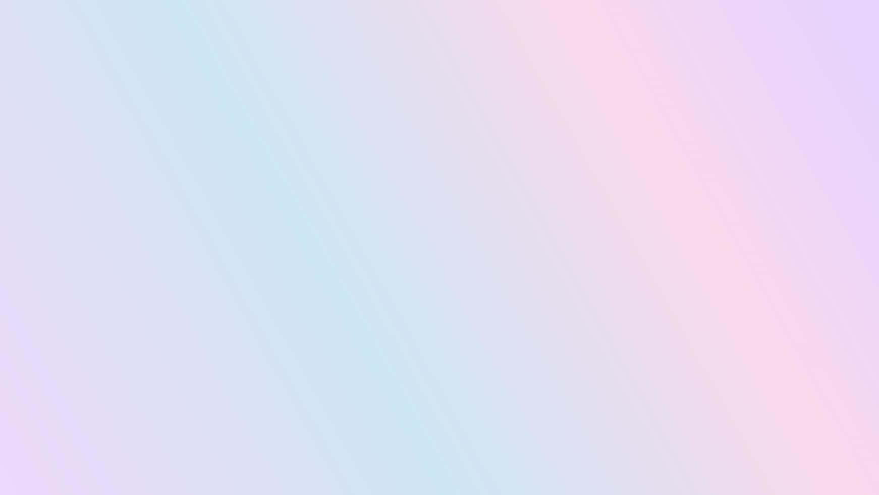 Pastel Gradient 桌布 壁紙 — 柔和粉彩漸變，帶有薰衣草、薄荷和腮紅粉紅的斜紋，營造夢幻空靈的背景。