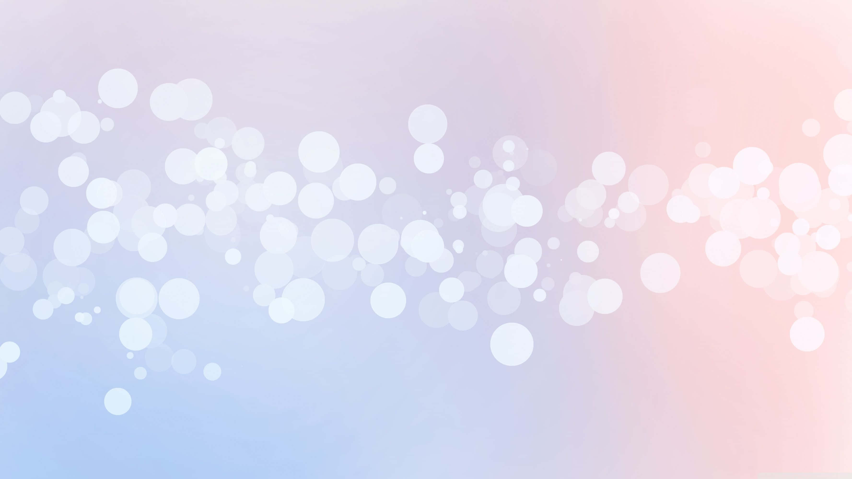Soft 桌布 壁紙 — 柔和粉彩漸變背景，散落著發光的散景圓圈，營造夢幻空靈的氛圍。