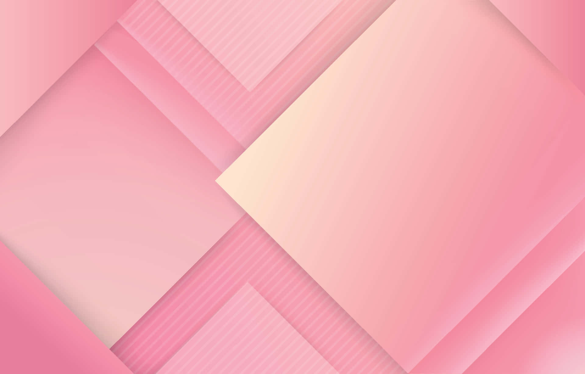 Tumblr Pink 桌布 壁紙 — 柔和粉彩粉紅色幾何形狀，帶有細微漸層和條紋紋理，營造出平靜的抽象構圖。