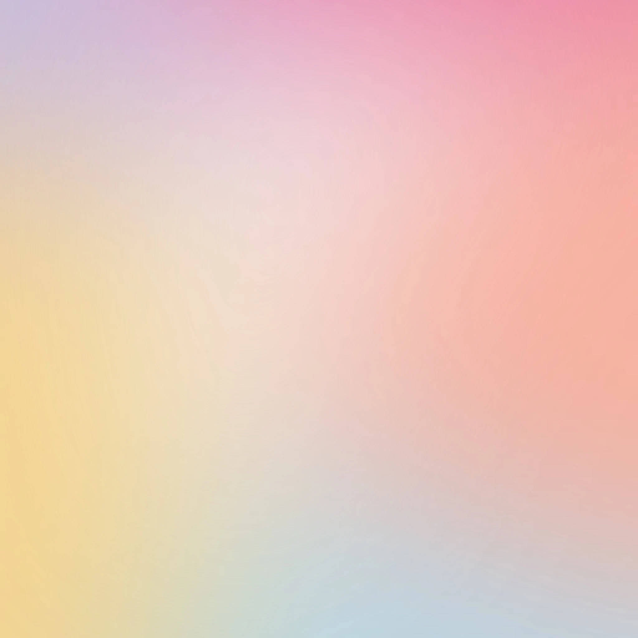美學 iPad 壁紙 桌布 壁紙 — 柔和粉彩色漸變，將粉紅、蜜桃、黃色和淺藍色融合在夢幻般的抽象水洗中。