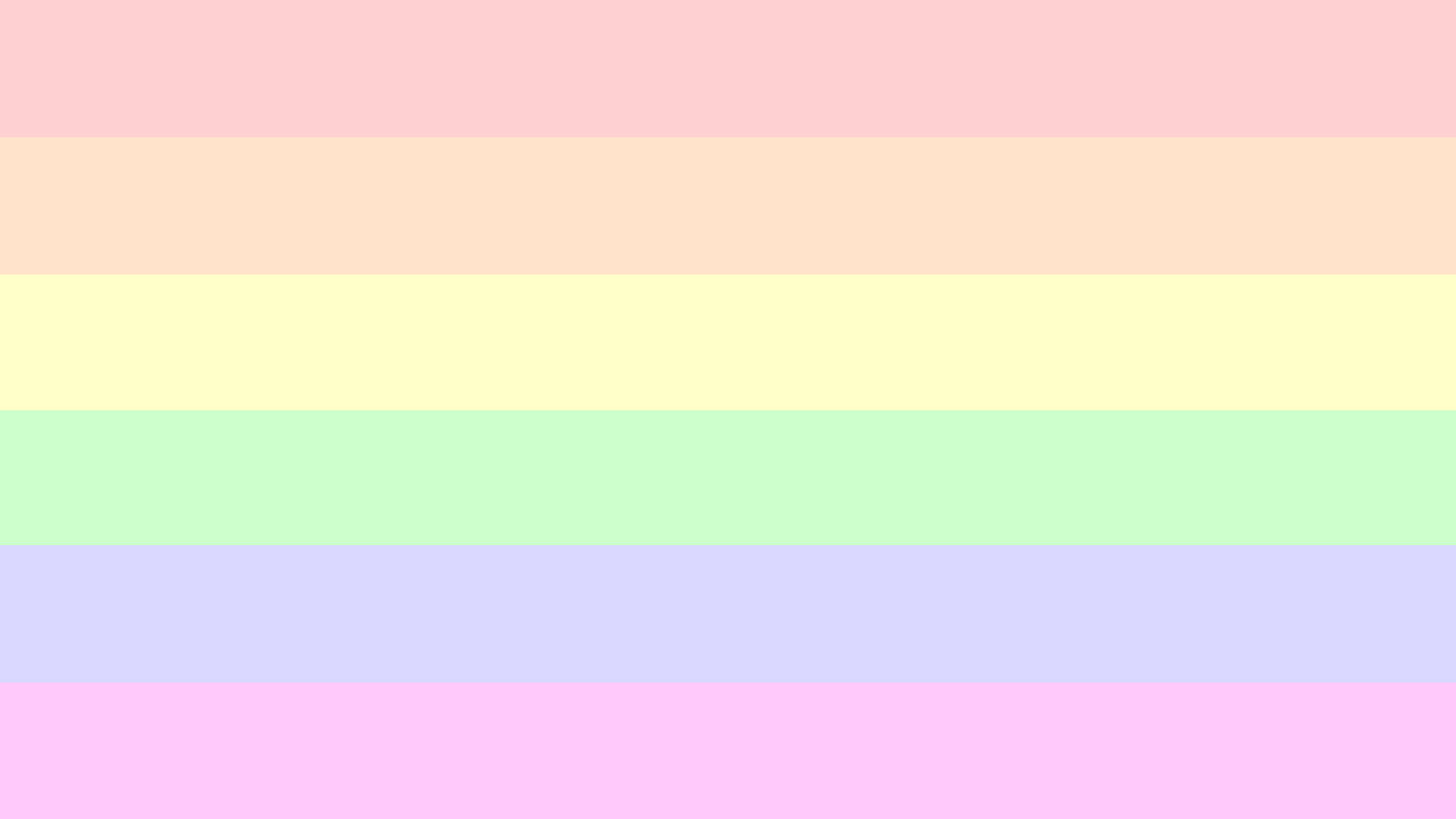 LGBT 桌布 壁紙 — 柔和粉紅、蜜桃、黃色、薄荷、薰衣草和粉紅色的粉彩彩虹條紋，營造出溫柔舒緩的視覺圖案。