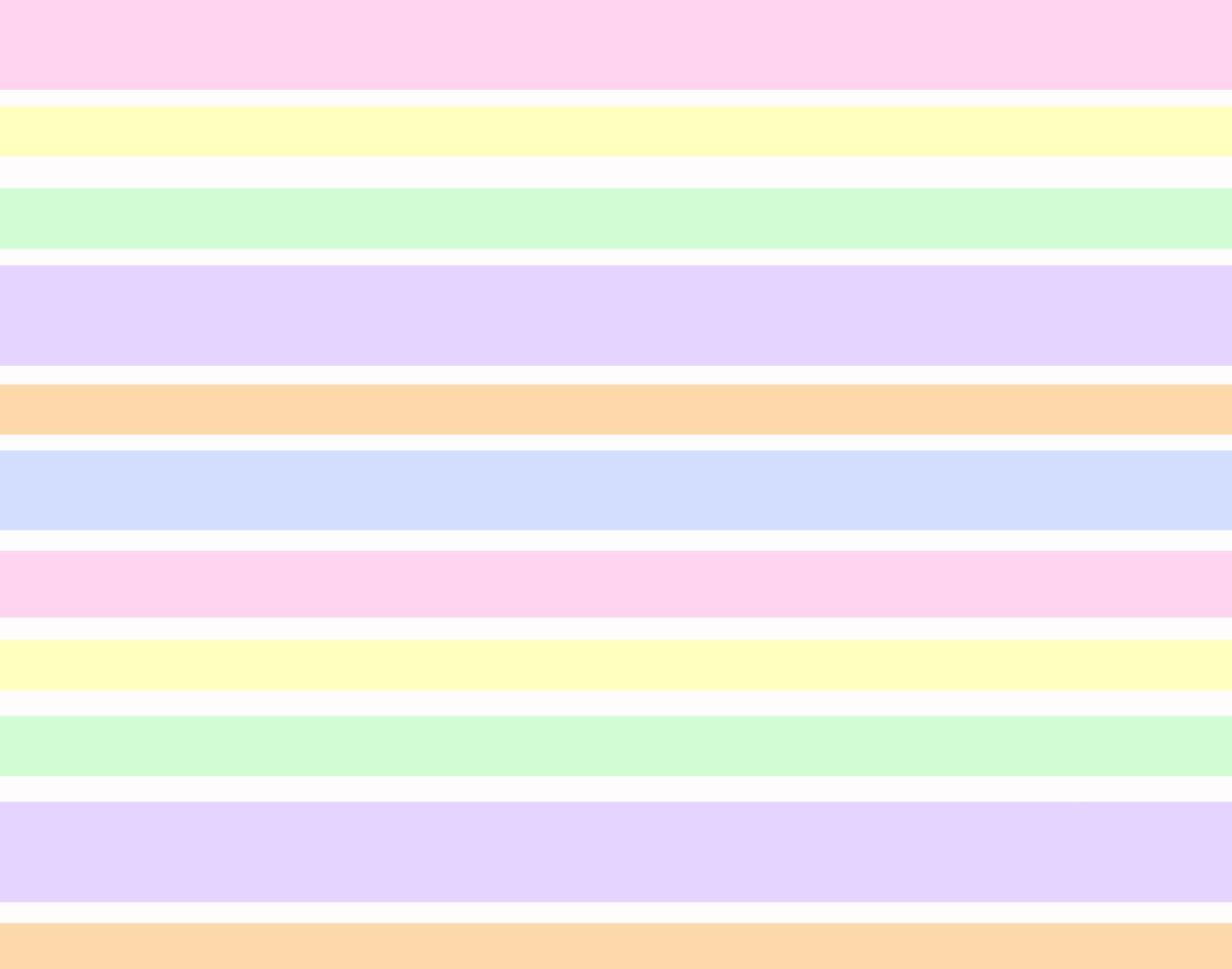 Pastel Striped 桌布 壁紙 — 柔和粉紅、黃色、綠色、薰衣草和蜜桃色的粉彩彩虹條紋，營造出歡快的極簡圖案。