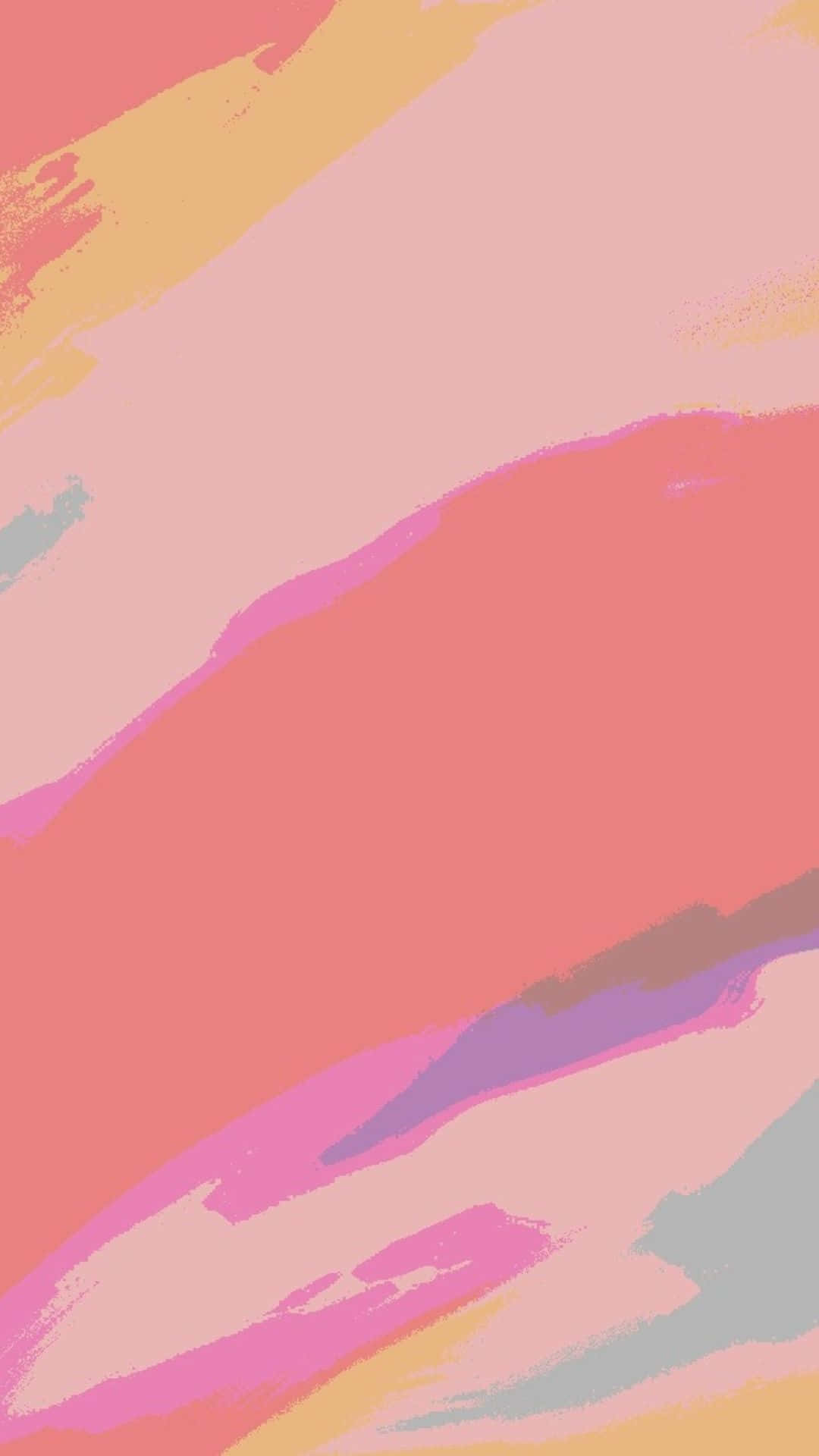 Colourful 桌布 壁紙 — 柔和粉紅、黃色和紫色的鮮豔抽象筆觸營造出夢幻般的紋理背景。