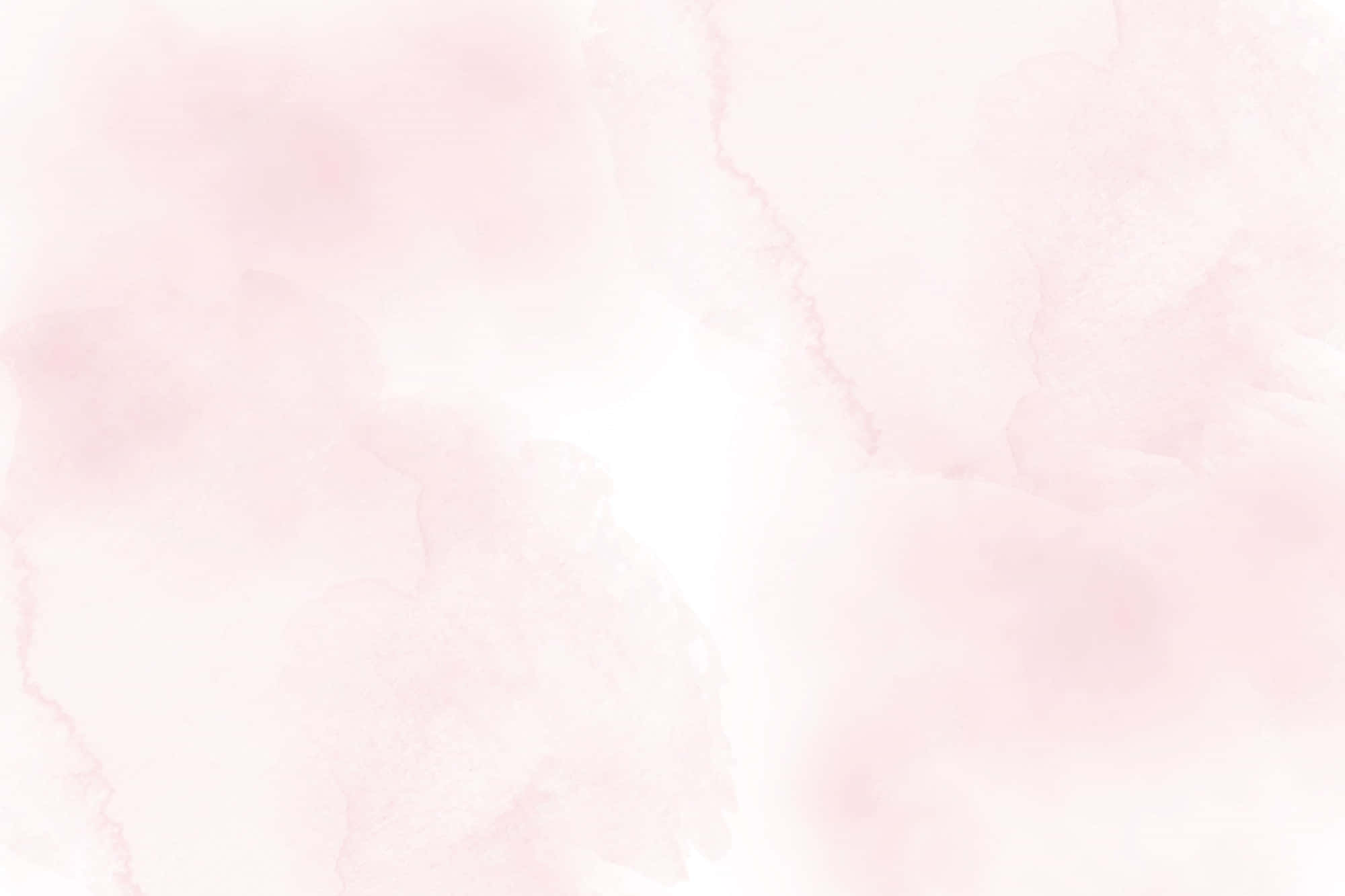 Pink Watercolor 桌布 壁紙 — 柔和粉紅水彩在亮白背景上輕輕暈染，營造出夢幻空靈的質感。