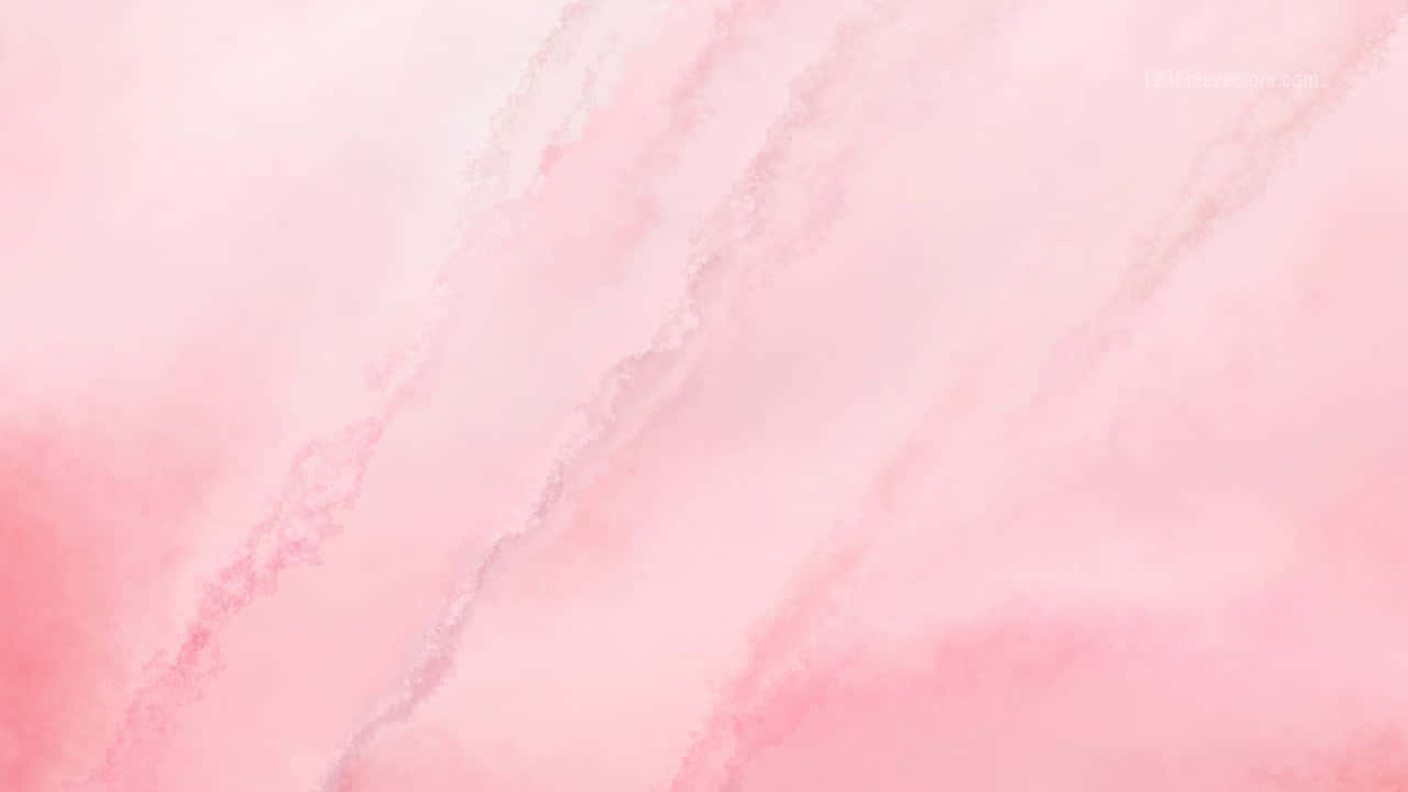 Pink Watercolor 桌布 壁紙 — 柔和粉紅水彩洗滌在畫布上對角流動，帶有柔和漸變和細微紋理。