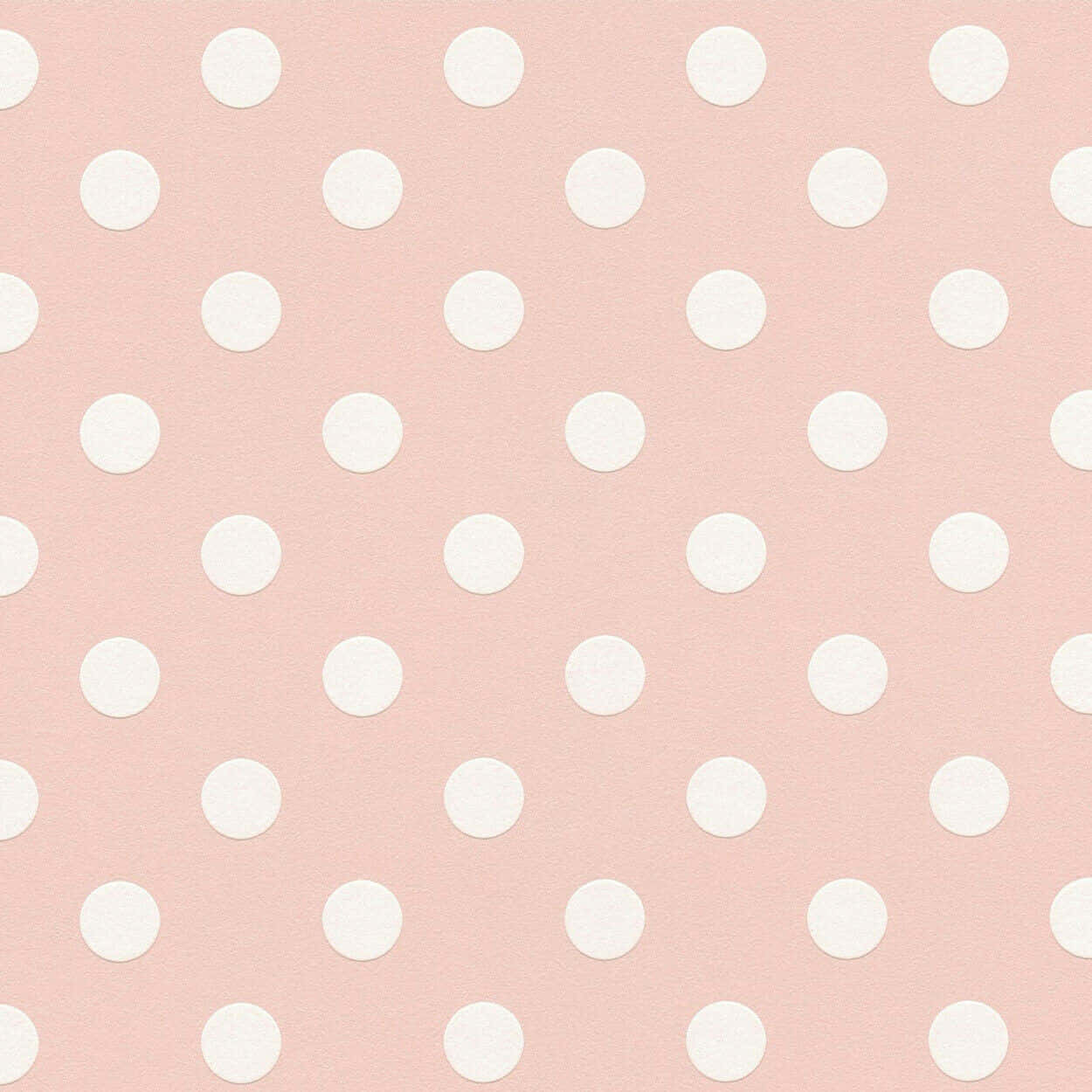 Pink And White Polka Dot 桌布 壁紙 — 柔和粉紅色壁紙，飾有均勻分佈的白色圓點，營造出溫柔俏皮的圖案。