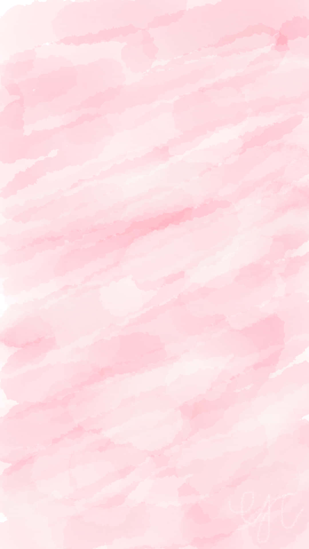 Pink Watercolor 桌布 壁紙 — 柔和粉紅色水彩洗滌在柔和漸變背景上對角流動。