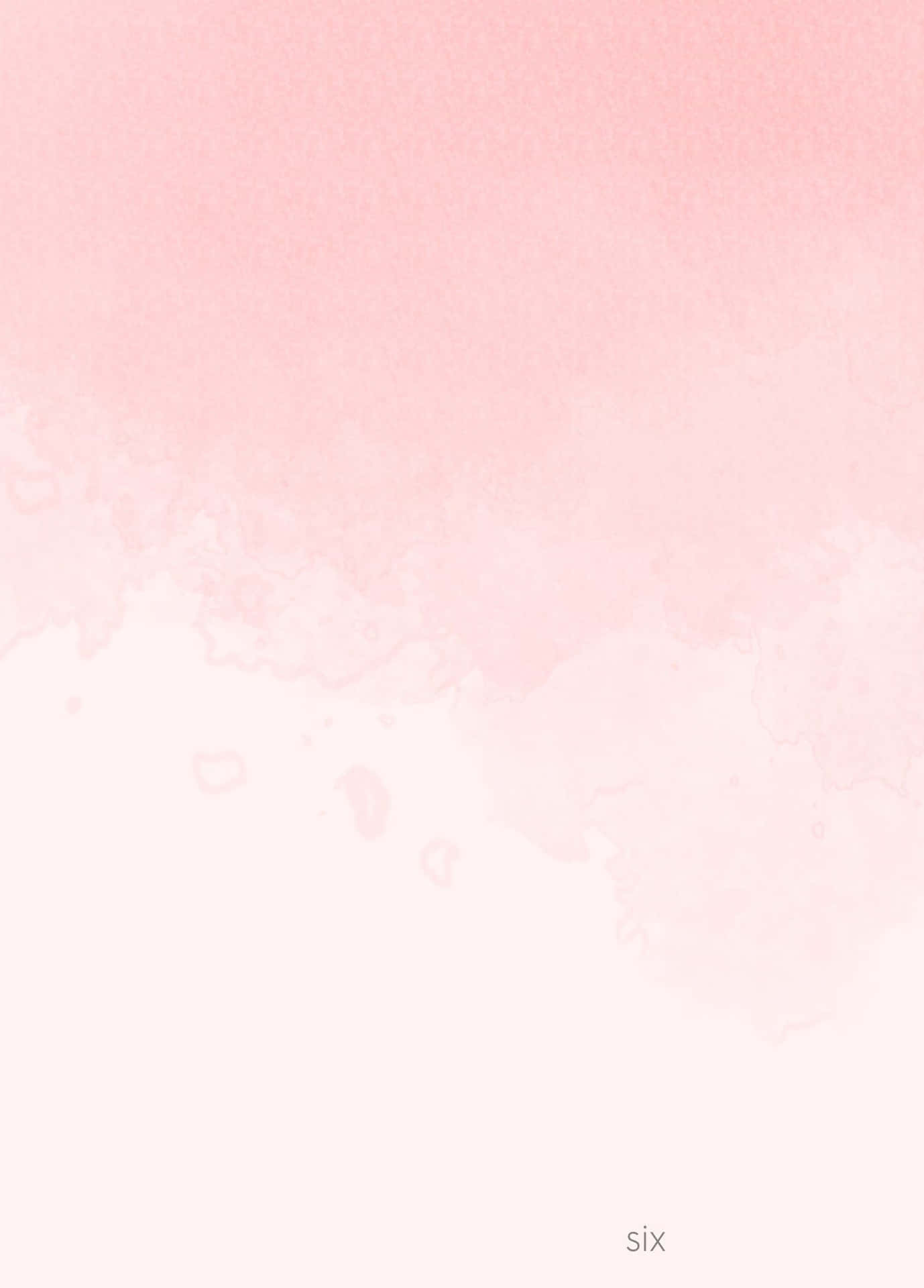 Pink Watercolor 桌布 壁紙 — 柔和粉紅色水彩洗滌融入白色，帶有細微紋理和底部附近淡淡的墨水狀痕跡。