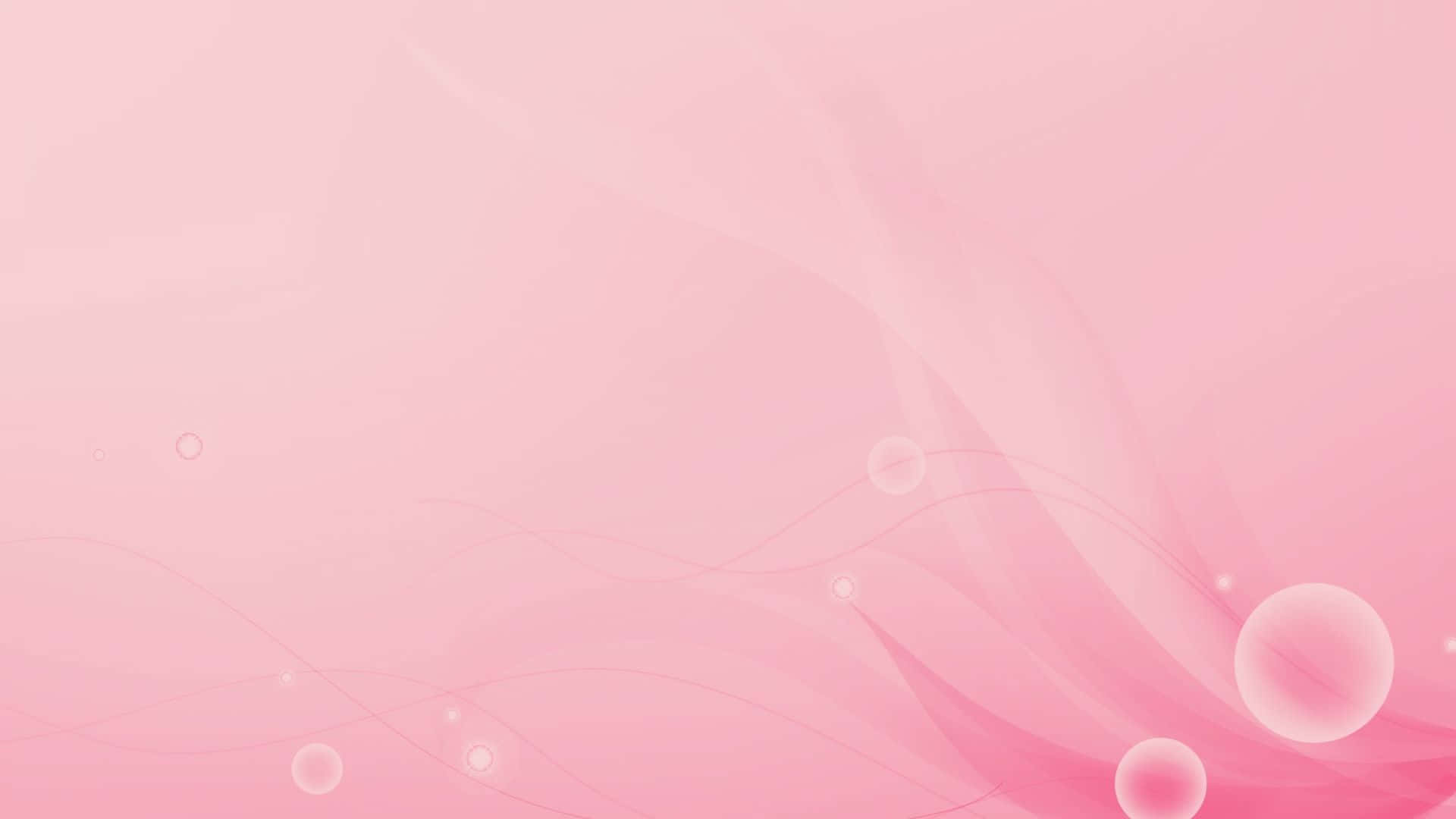 White And Pink 桌布 壁紙 — 柔和粉紅色漸變背景，帶有流動的抽象漩渦和半透明氣泡狀球體。