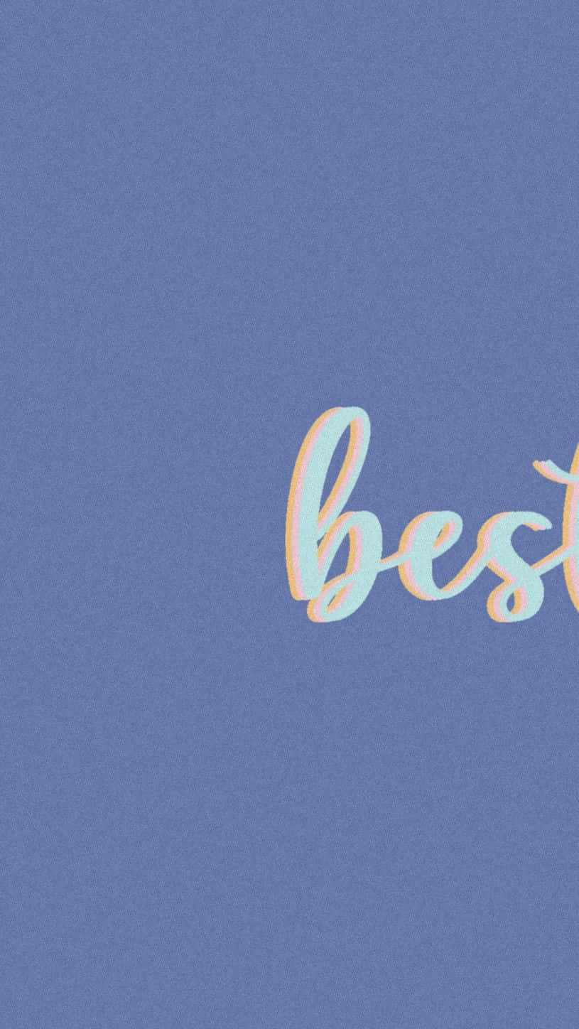桌布 壁紙 — 柔和草書文字「best」以粉彩調浮於質感薰衣草背景上。