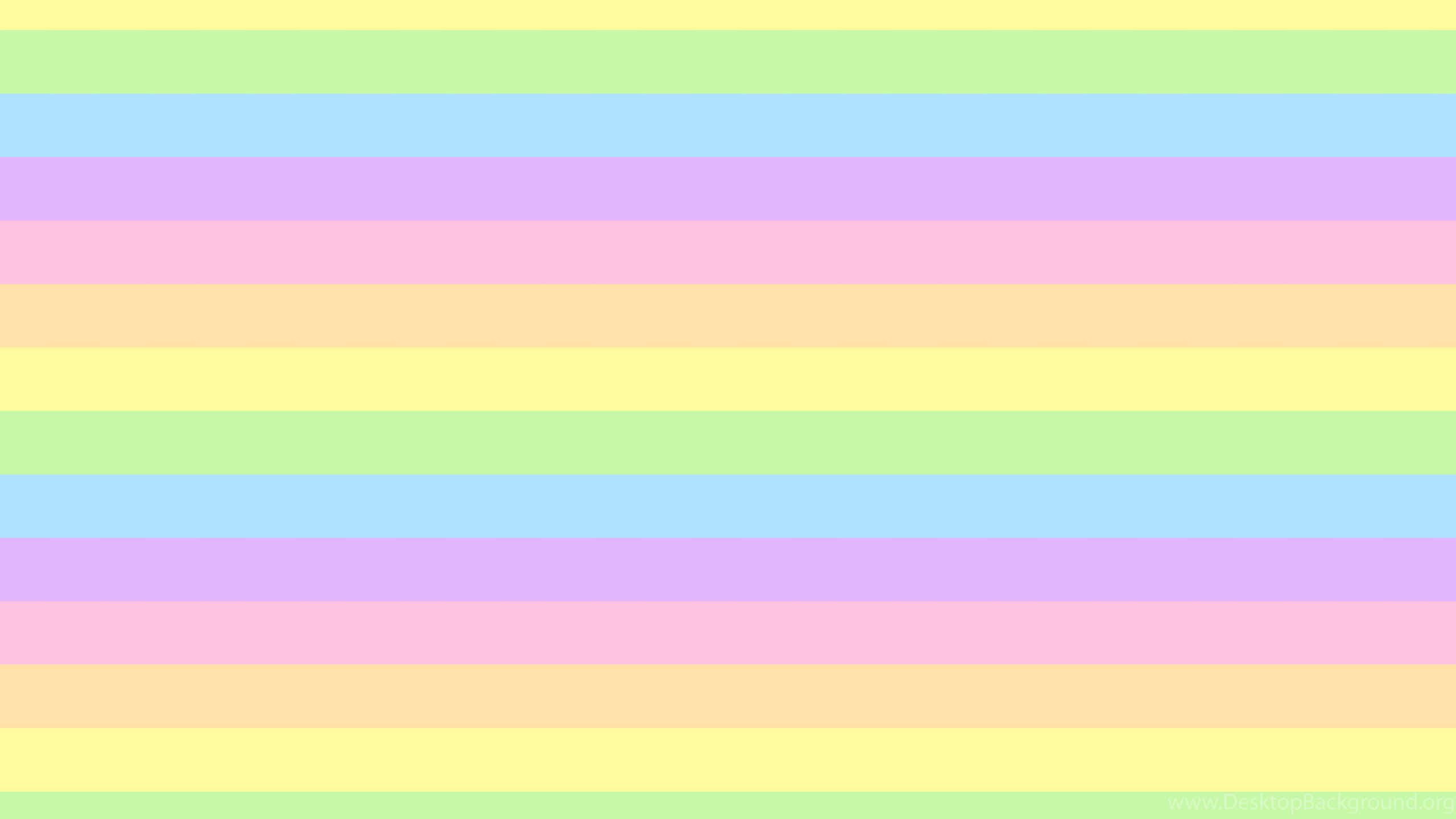 Pastel Minimalist 桌布 壁紙 — 柔和薄荷、粉紅、黃色和薰衣草色的粉彩彩虹條紋，營造出歡快的極簡圖案。