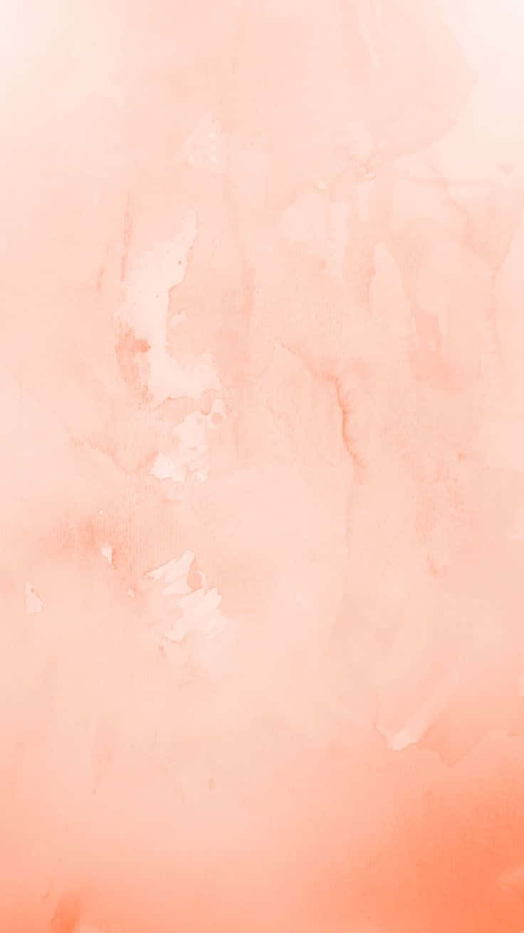 Peach iPhone 桌布 壁紙 — 柔和蜜桃水彩洗滌，帶有溫和漸變和微妙的白色紋理變化。