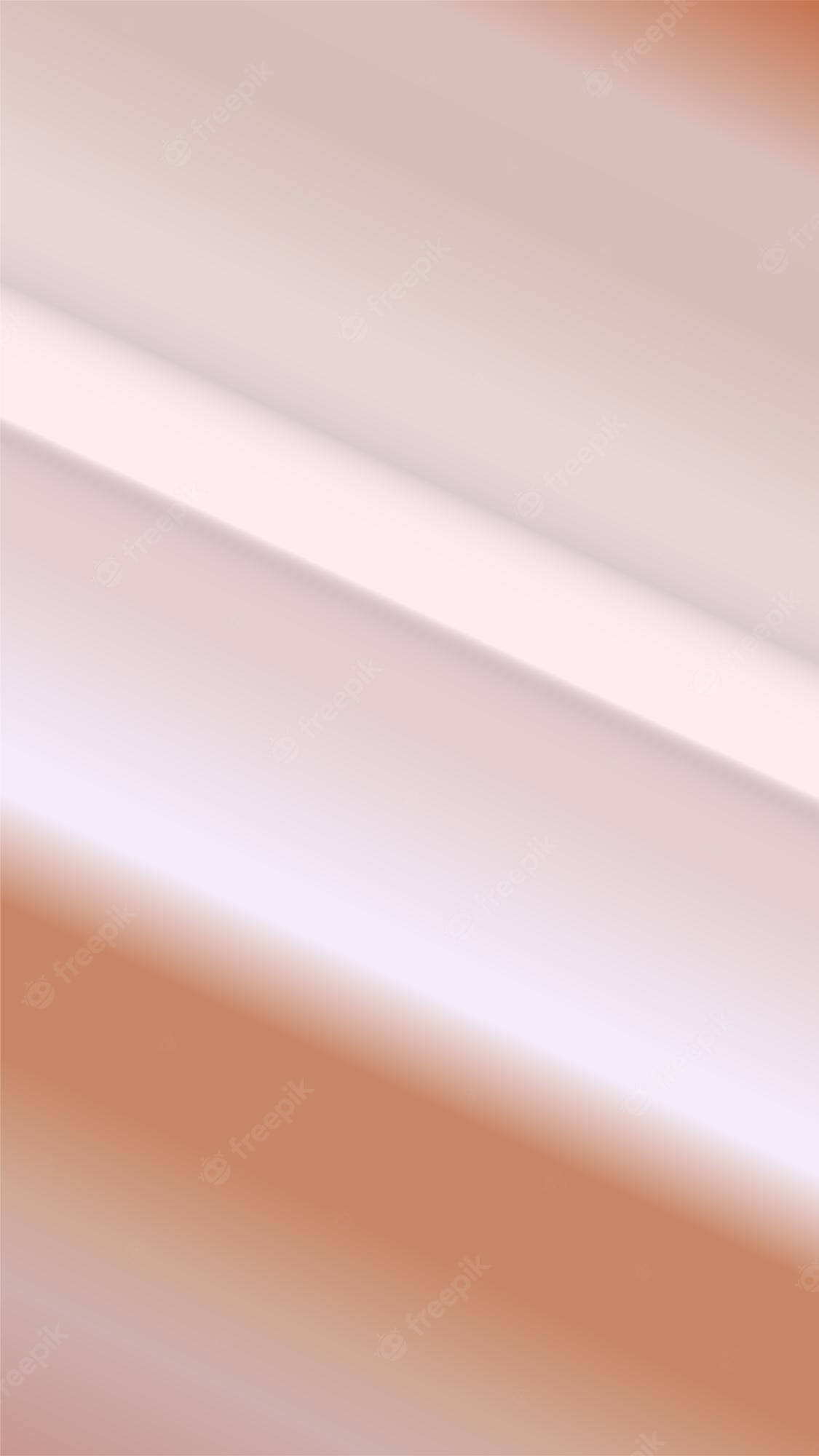 Rose Gold Ombre 桌布 壁紙 — 柔和蜜桃與奶油色調的漸變，搭配對角模糊條紋，營造寧靜的抽象背景。