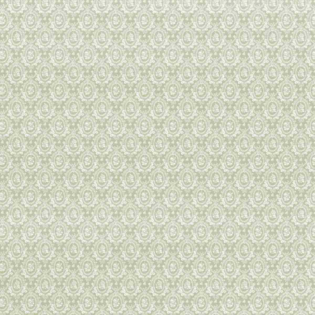 Ceramics 桌布 壁紙 — 柔和鼠尾草綠色和奶油色的優雅重複大馬士革圖案無縫壁紙。