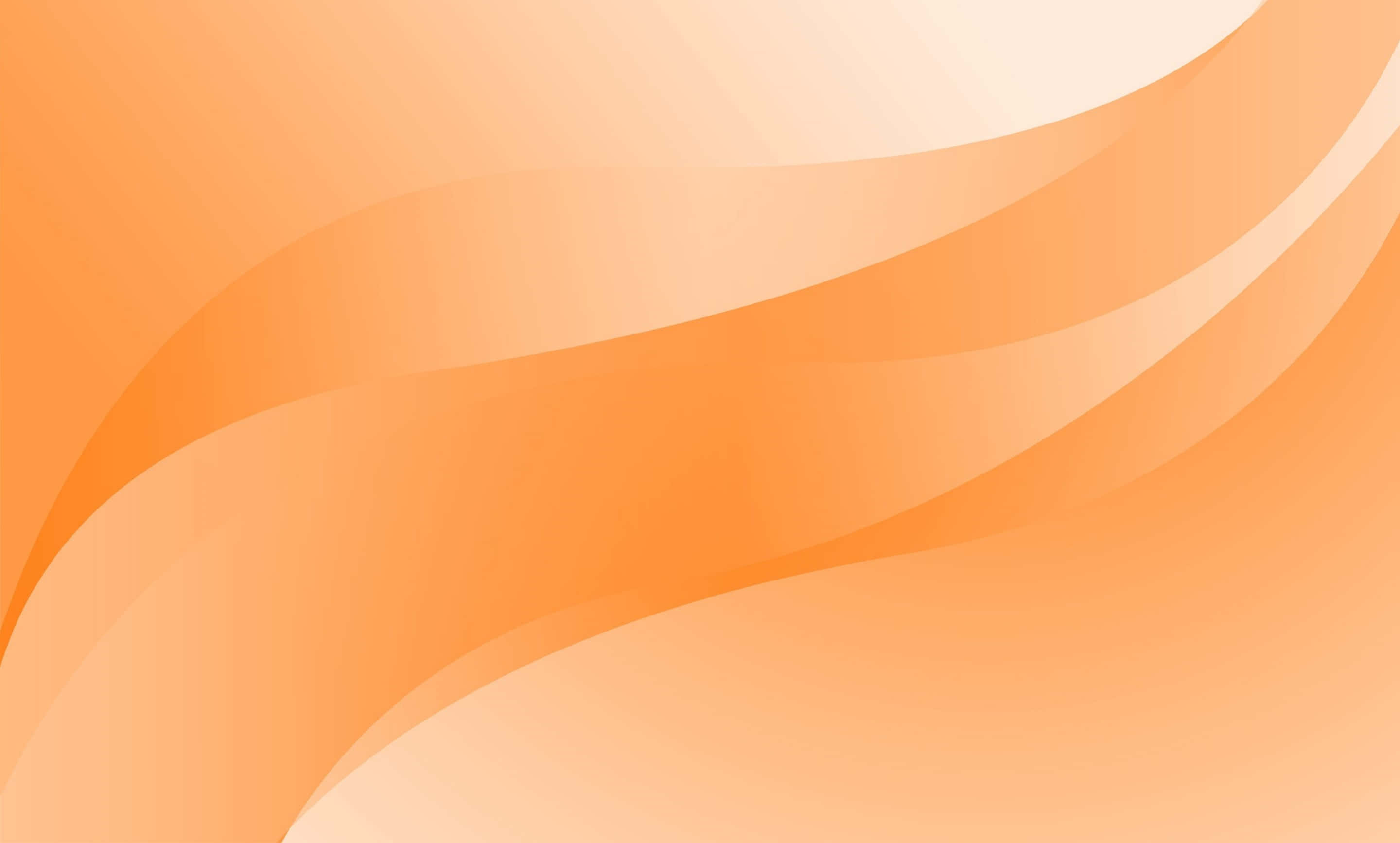 waves 桌布 壁紙 — 柔軟流動的橙色波浪，以柔和曲線和溫暖色調創造出平滑漸變的抽象背景。