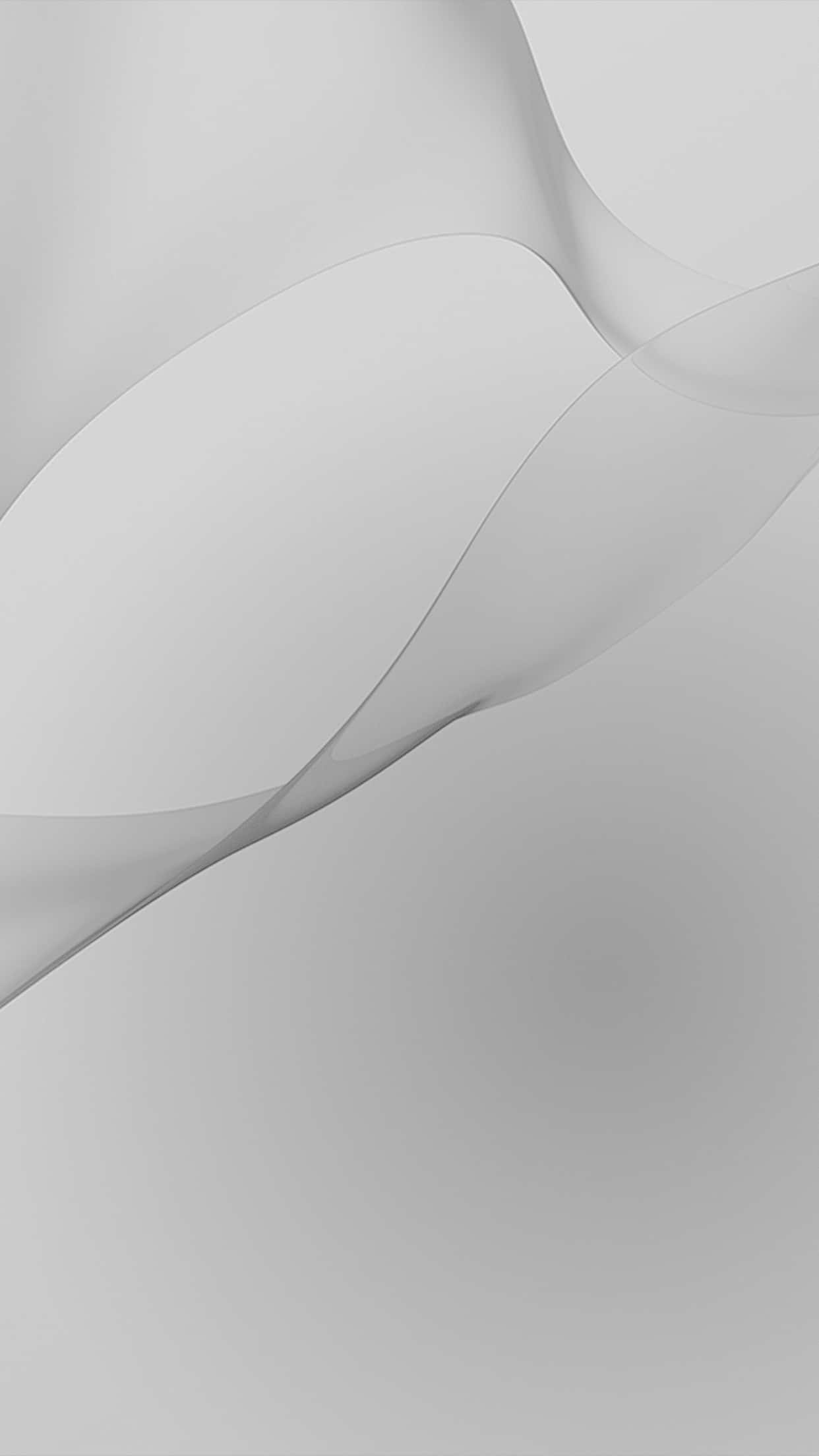 Light Gray iPhone 桌布 壁紙 — 柔軟流動的白色曲線，以柔和的漸變和流暢的動感，營造出極簡抽象構圖。