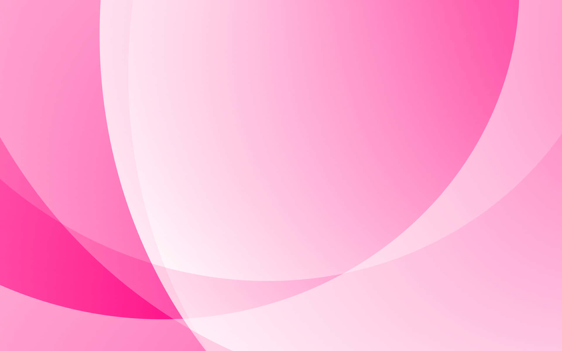 Pink Abstract 桌布 壁紙 — 柔軟流動的粉紅色和白色彎曲形狀，以平滑漸變營造出柔和的抽象背景。