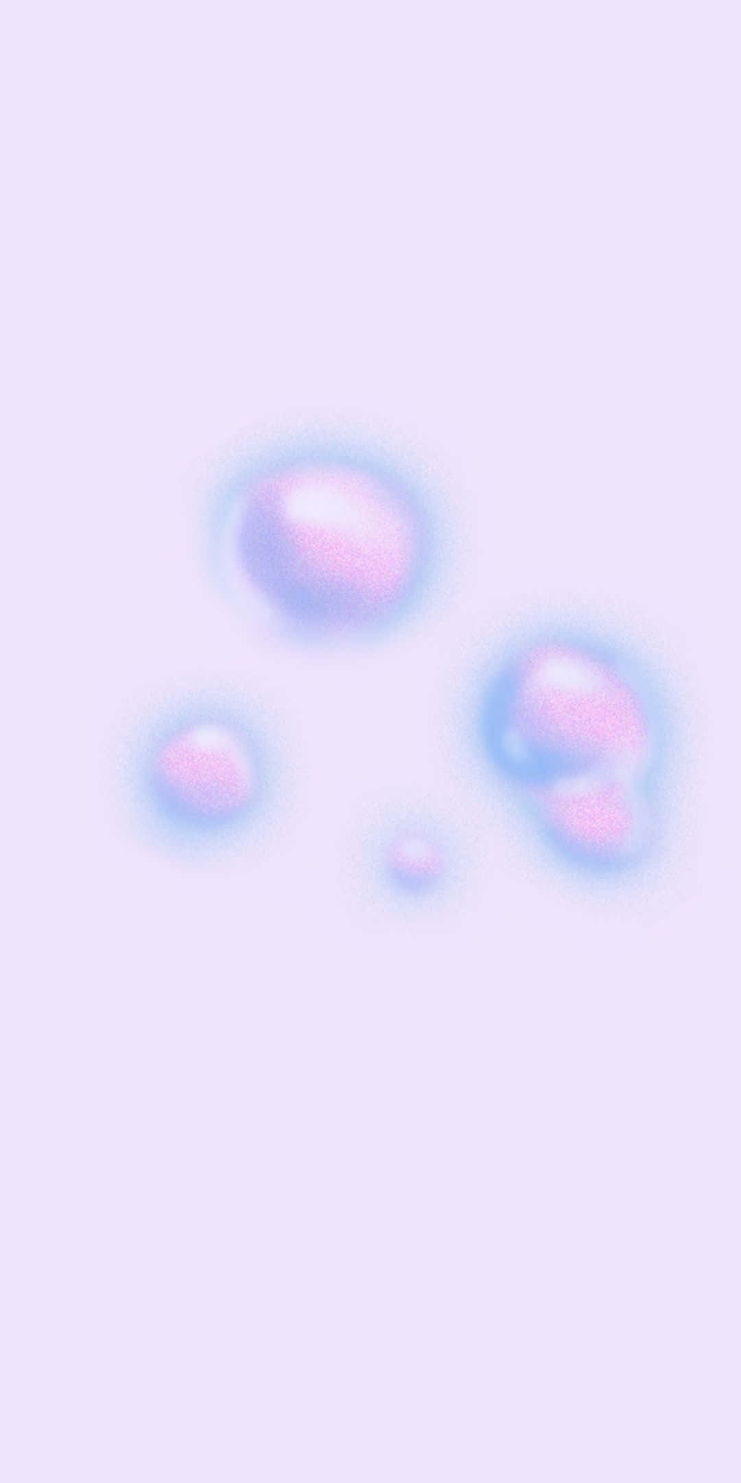 Aura 桌布 壁紙 — 柔軟發光的氣泡在淡紫色粉彩背景上輕輕漂浮，帶有微妙的光折射。
