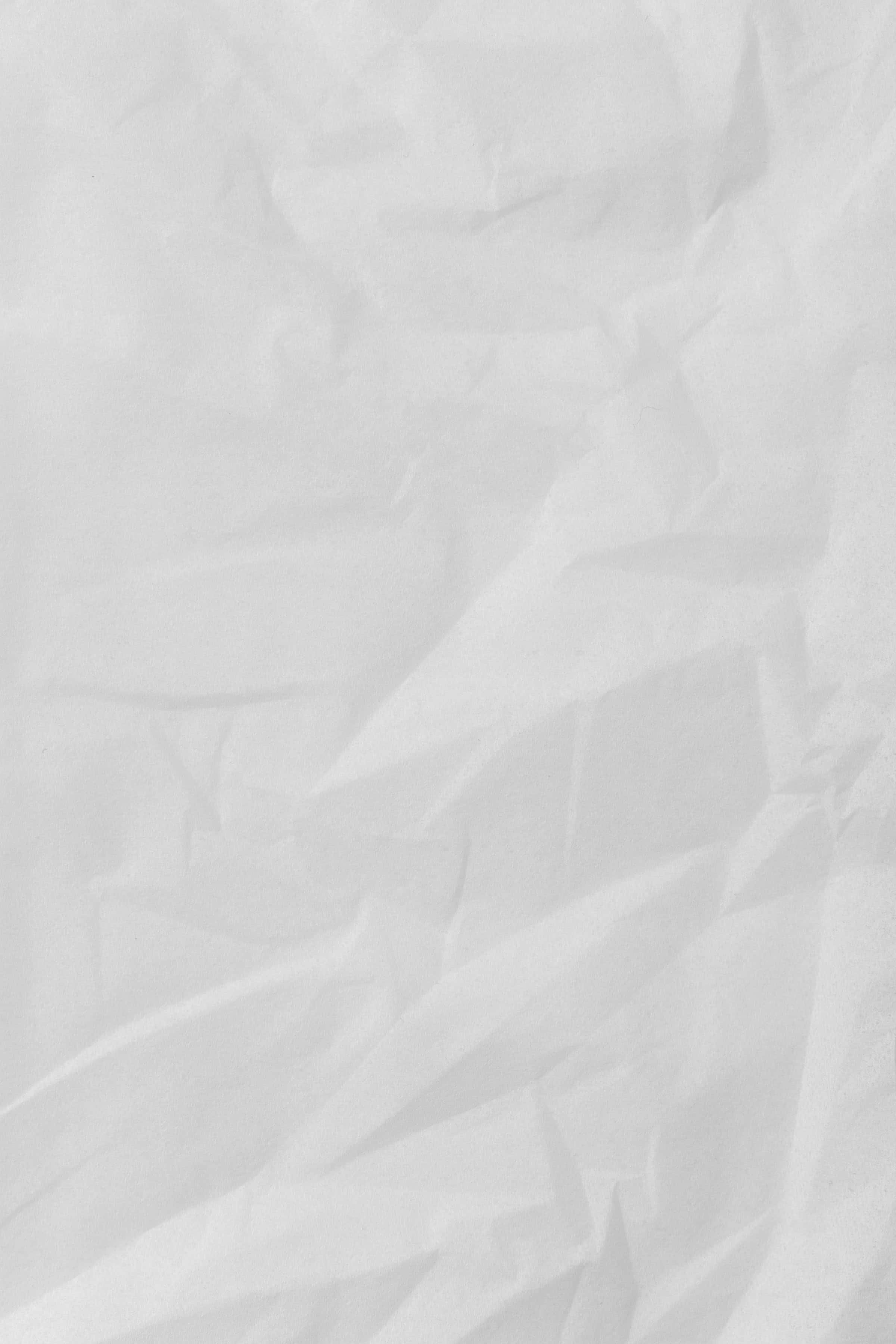 Parchment 桌布 壁紙 — 柔軟白色皺紙的特寫，帶有柔和陰影和摺痕，營造出極簡紋理表面。