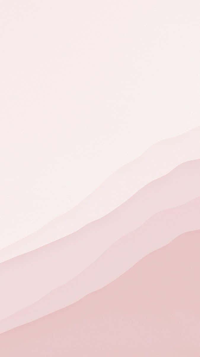 Simple Pink 桌布 壁紙 — 柔軟的層疊粉紅色波浪在極簡漸變背景上對角流動。