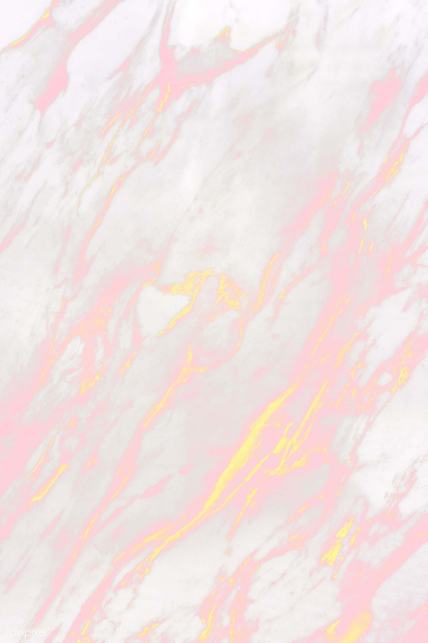 Marble Phone 桌布 壁紙 — 柔軟的白色大理石上，細膩的粉紅色和金色紋理流動，形成奢華的抽象圖案。