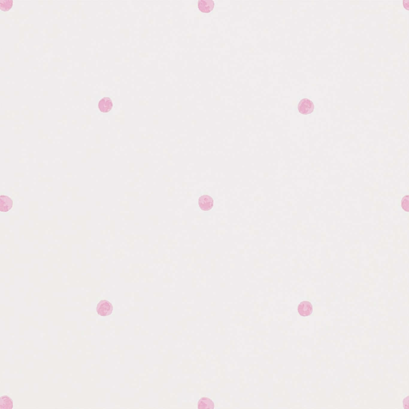 Pink And White Aesthetic 桌布 壁紙 — 柔軟的粉紅色圓點散佈在奶油色米白紋理背景上。
