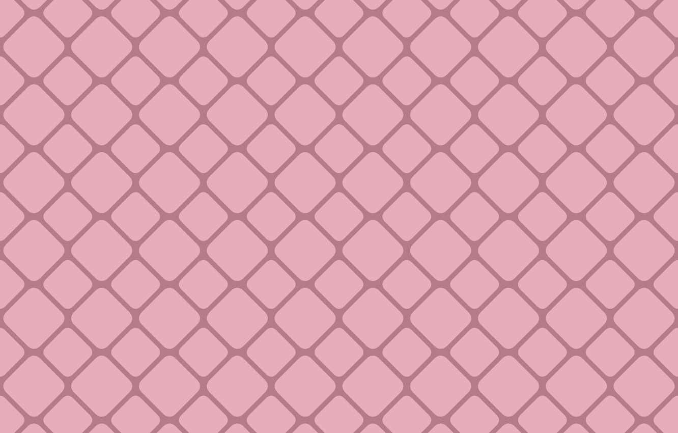 Pink Grid 桌布 壁紙 — 柔軟的粉紅色壁紙，帶有重複的菱形網格圖案，色調柔和。