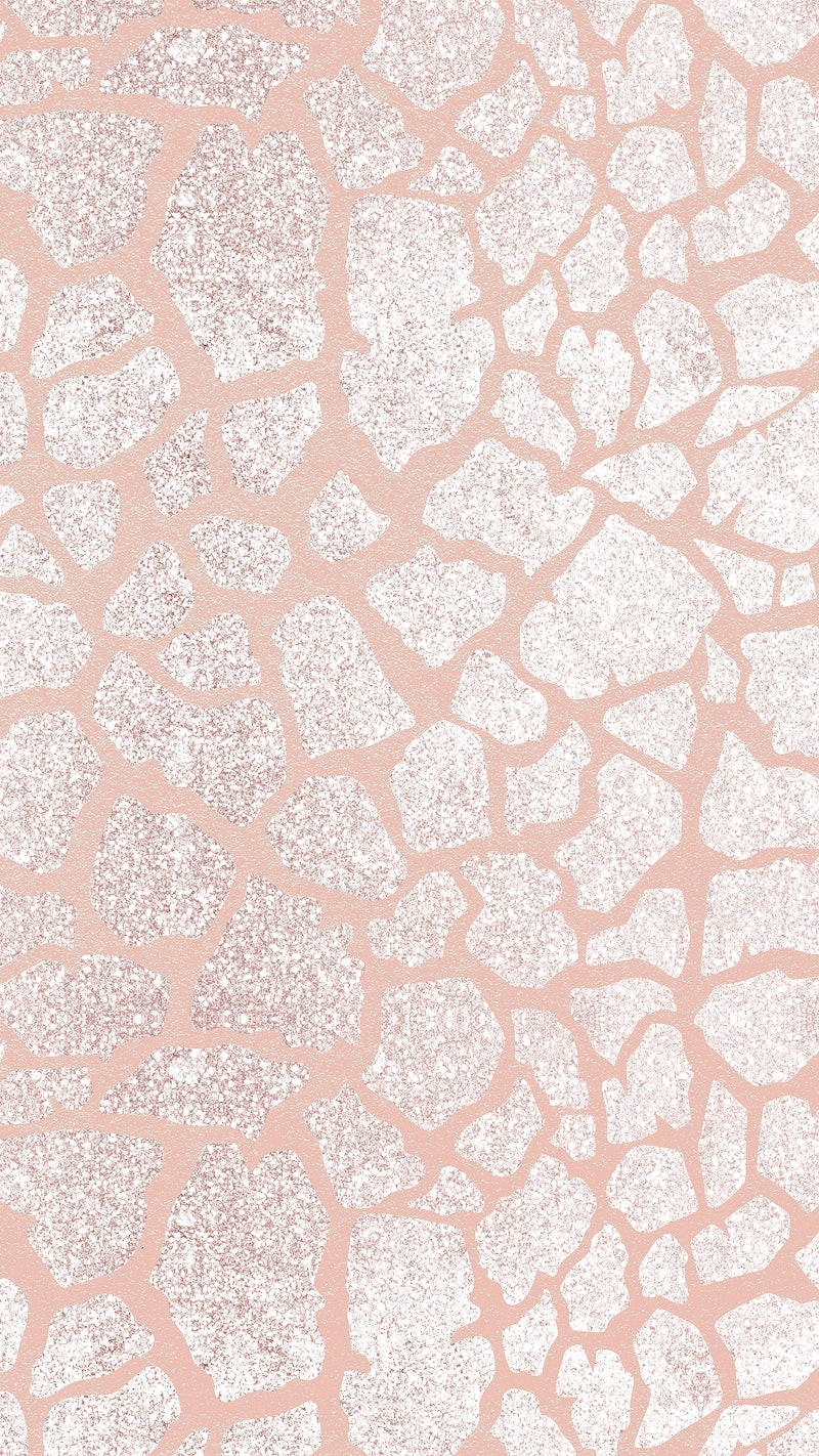 Shimmer 桌布 壁紙 — 柔軟的粉紅色壁紙，帶有閃閃發光的白色長頸鹿狀斑點，重複圖案。
